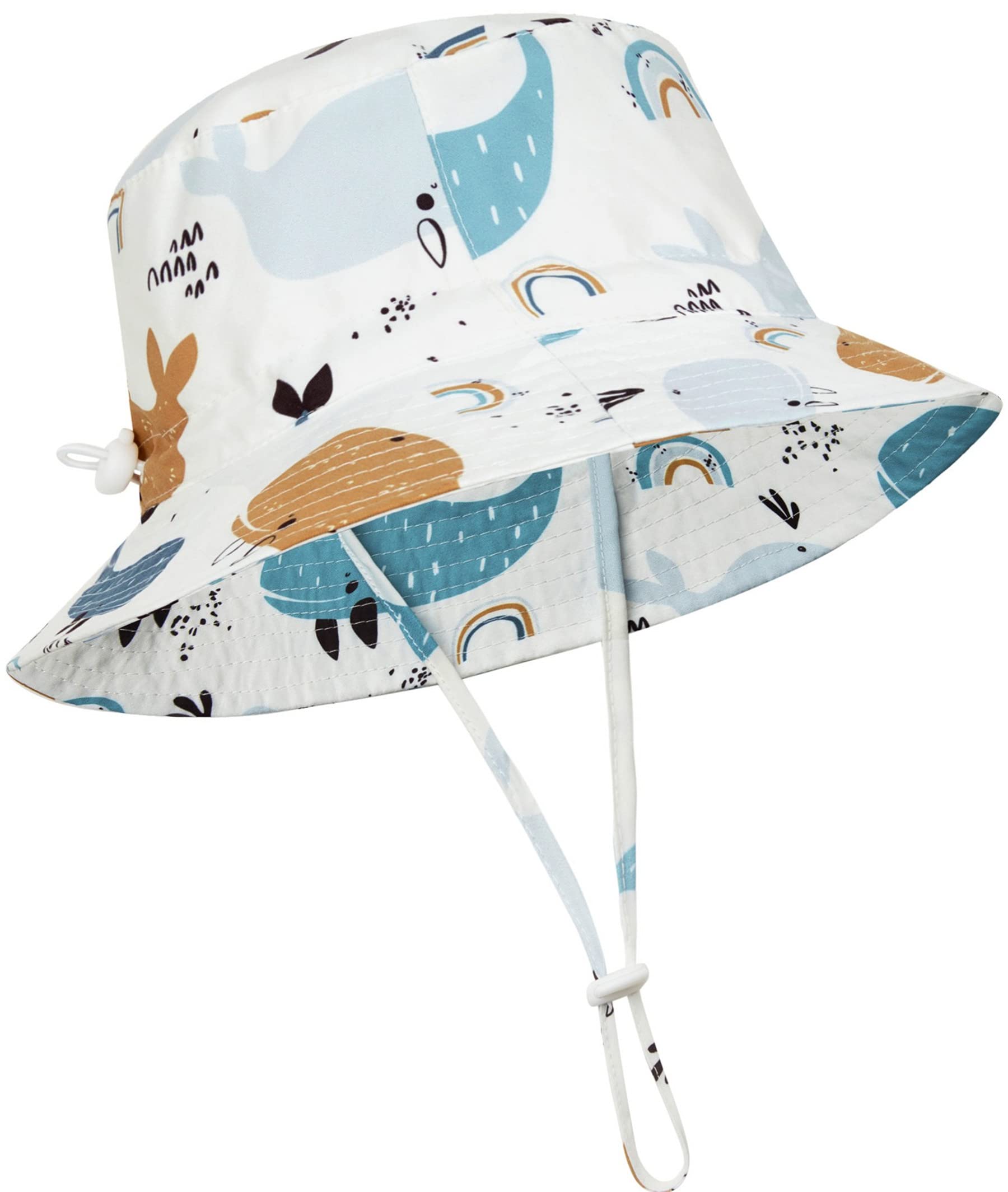 UPF 50+ Baby Sun Hat for Toddlers - Wide Brim Bucket Hat for Boys & Girls - UV Protection Summer Beach Hat for Outdoor Play, Swimming, Park & Travel