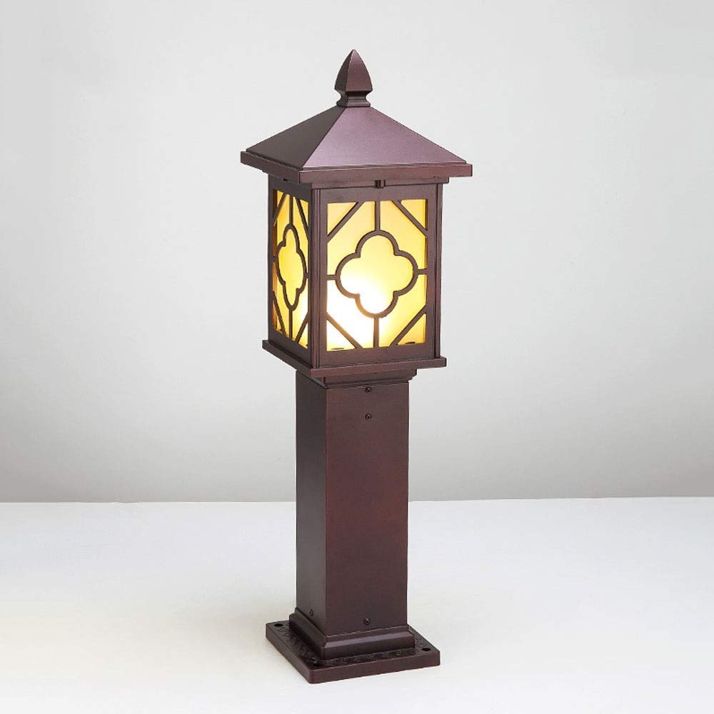 Vintage E27 Floor Lamp - 70CM Aluminum Waterproof Outdoor Landscape Light for Lawn, Garden, Porch, Courtyard | Perfect for Villa, Park, Pathway & Patio Lighting at Night | Durable Column Light for European-Style Rural Decor