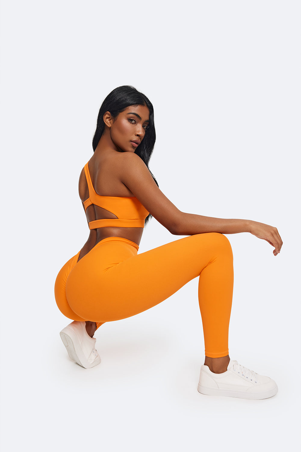 Ruched High Waisted Leggings for Women - Tummy Control Yoga Pants with Side Pockets - Perfect for Workout, Running & Everyday Wear