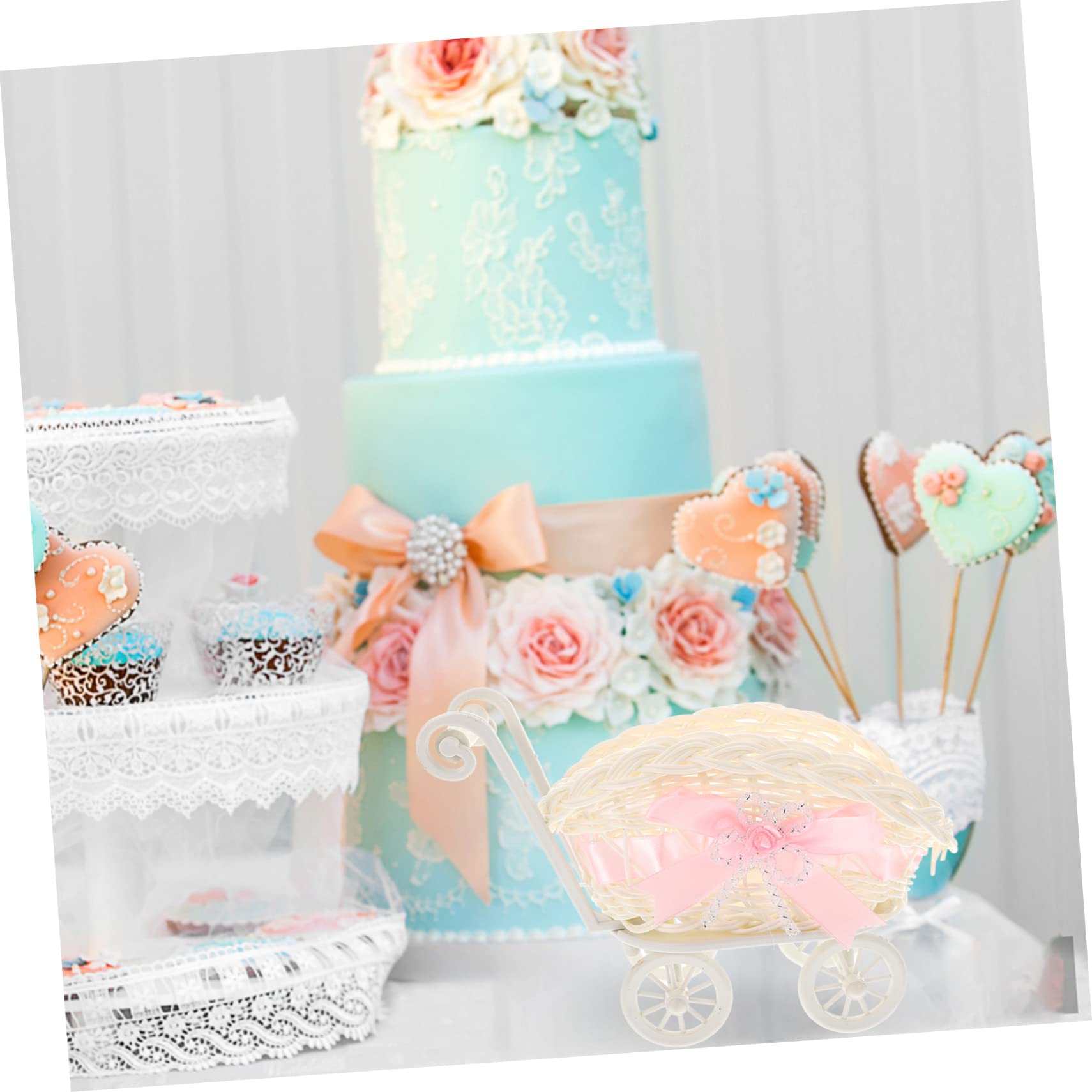 CRILSTYLEO Woven Party Baskets - Small Decorative Candy & Flower Baskets for Baby Showers, Weddings & Events - Perfect for Candy Storage, Party Favors & Gift Packaging - Cute Home Decor & Table Centerpiece Ideas