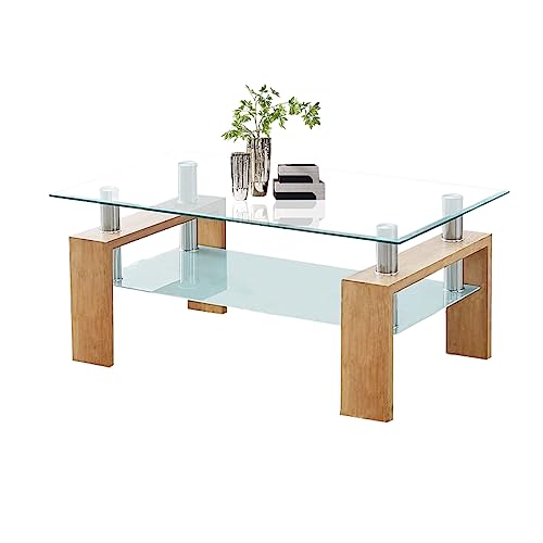 Oak,top Glass 8mm, Metal Legs