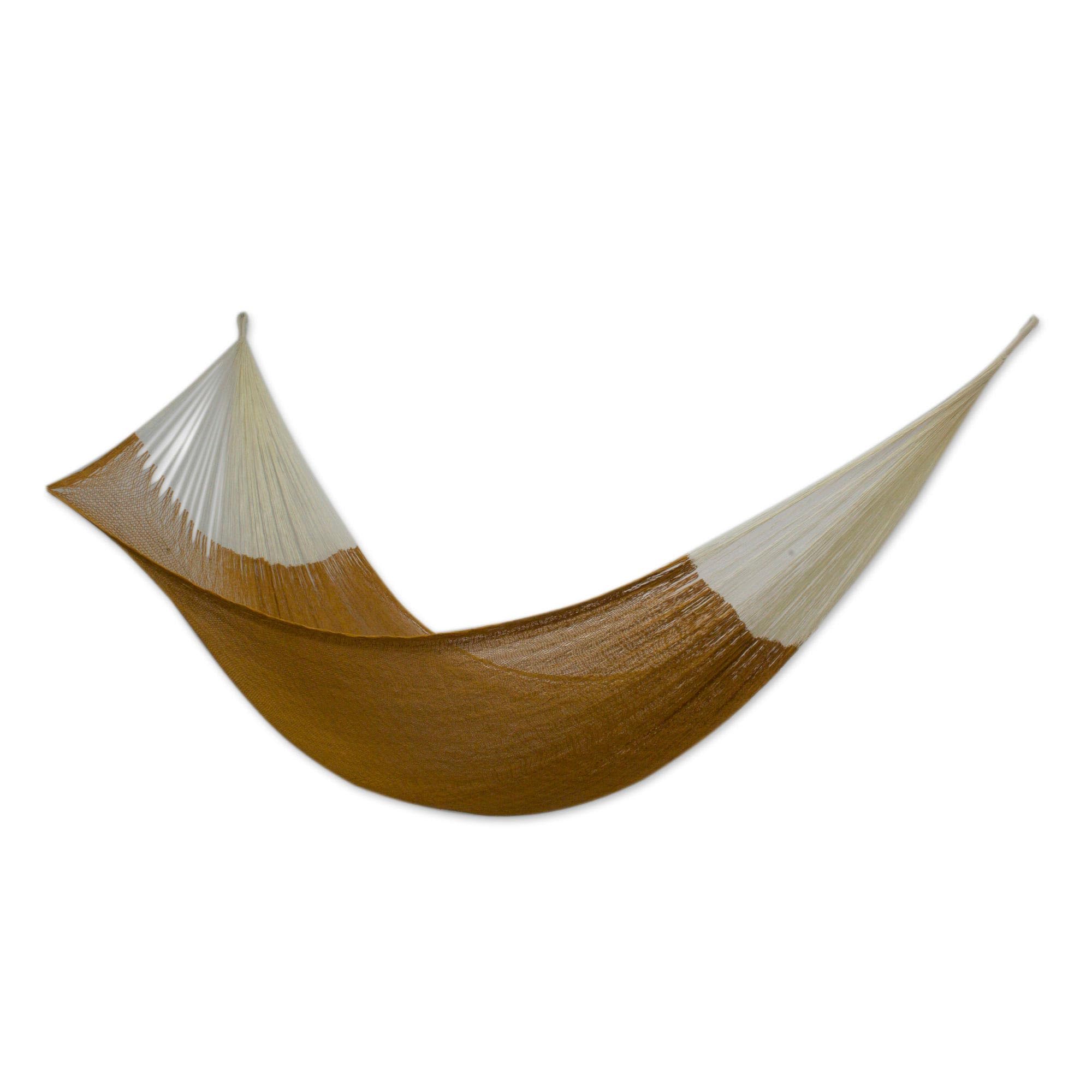 Large Brown Handwoven Cotton Mayan Matrimonial XXL Rope Hammock - Family Size Hammock for Outdoor Relaxation, Caribbean Sun Triple Weave - Perfect for Backyard, Beach & Patio Lounging