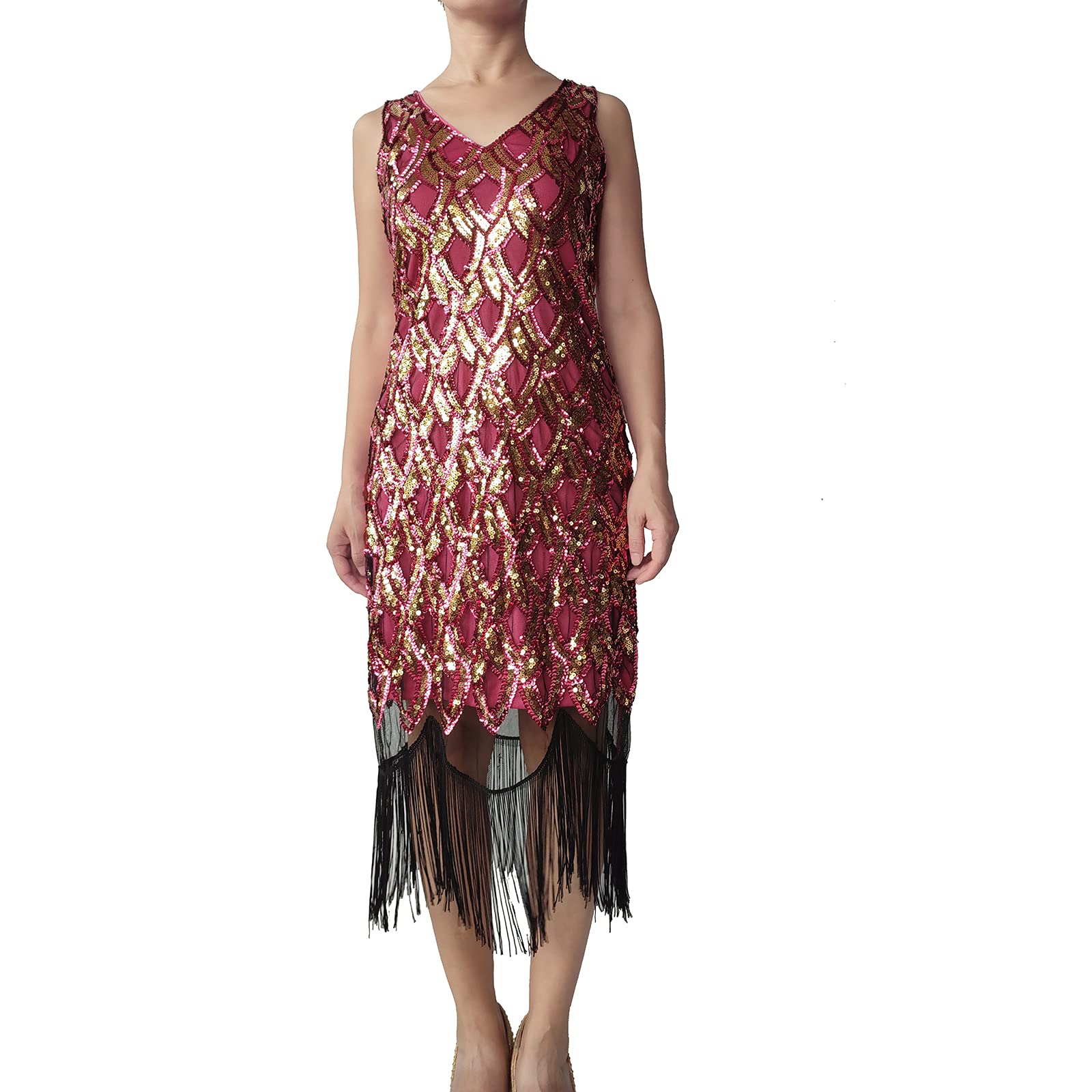 Whitewed Flapper Girl Dance Costume - 1920s Gatsby Bachelorette Party & Recital Fancy Dress - Perfect for Halloween, Themed Parties & Vintage Performances