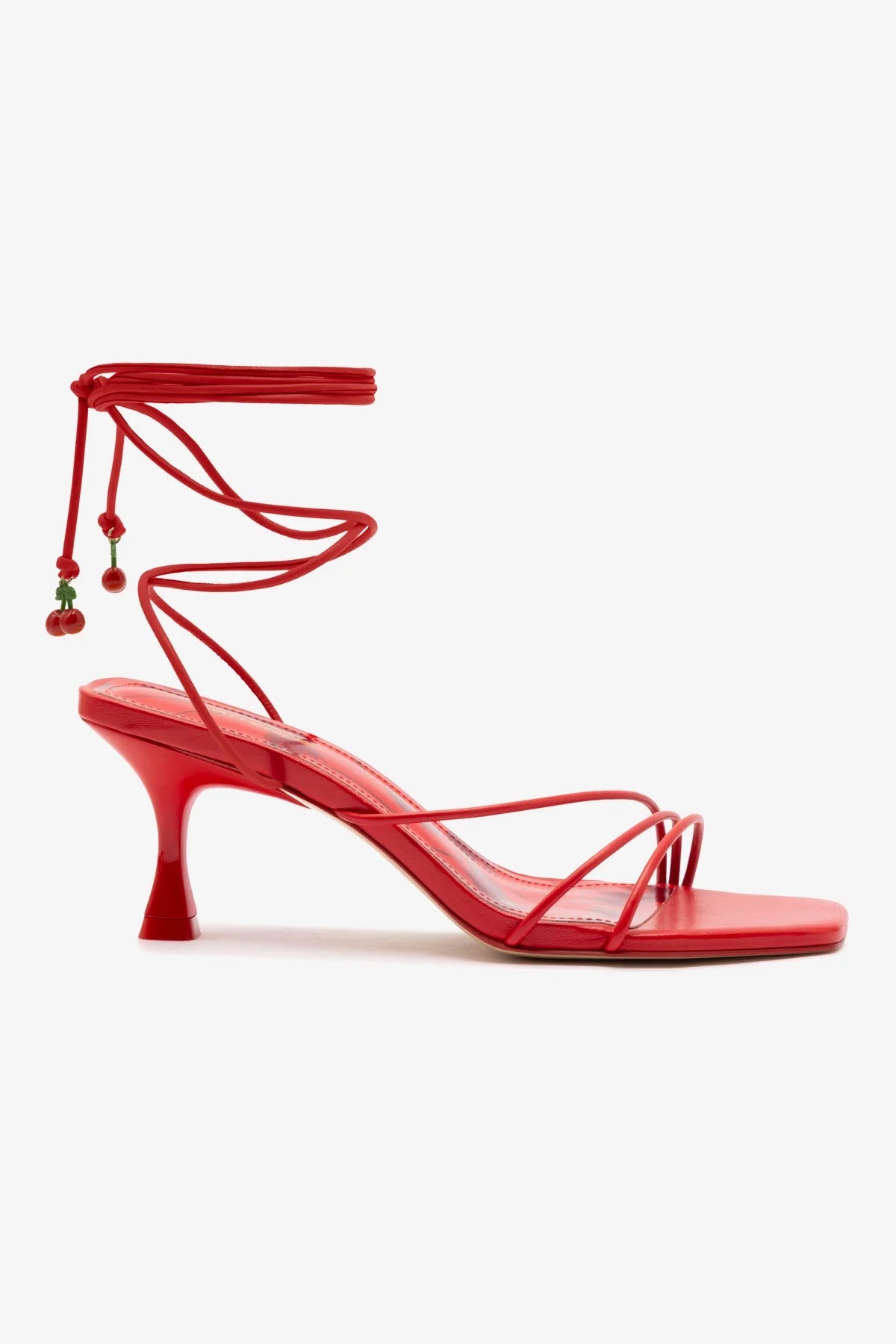 Nadia Women's Scarlet Leather Sandals - Comfortable & Stylish Open-Toe Shoes for Summer, Beach, and Casual Outings