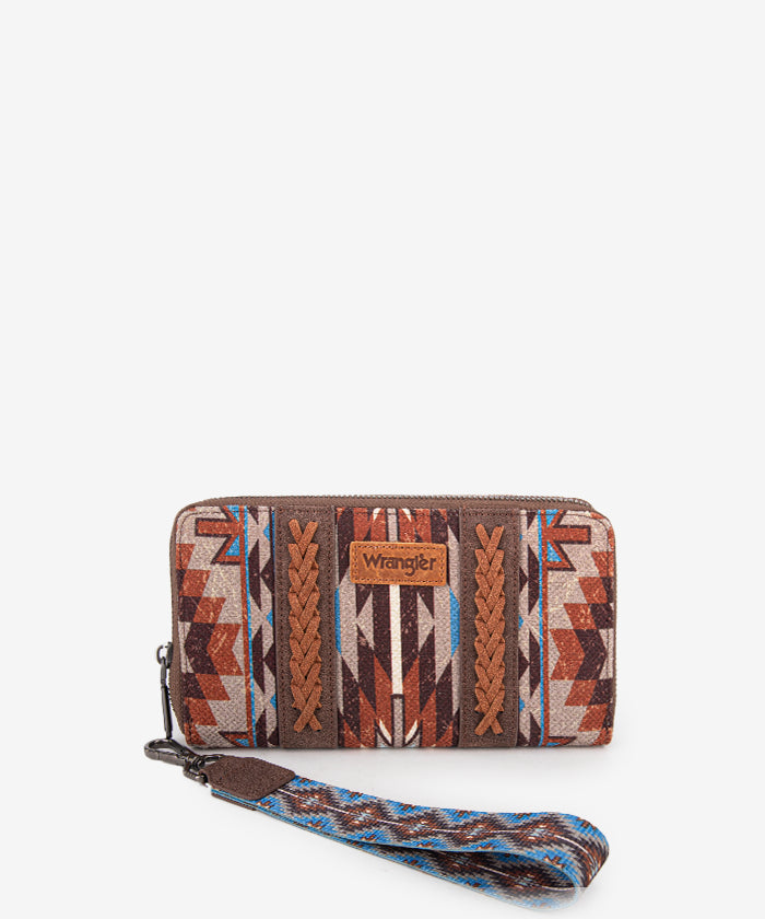 Wrangler Aztec Print Whipstitch Canvas Tote Bag Set - Stylish & Durable Handbag for Women, Perfect for Shopping, Beach & Everyday Use