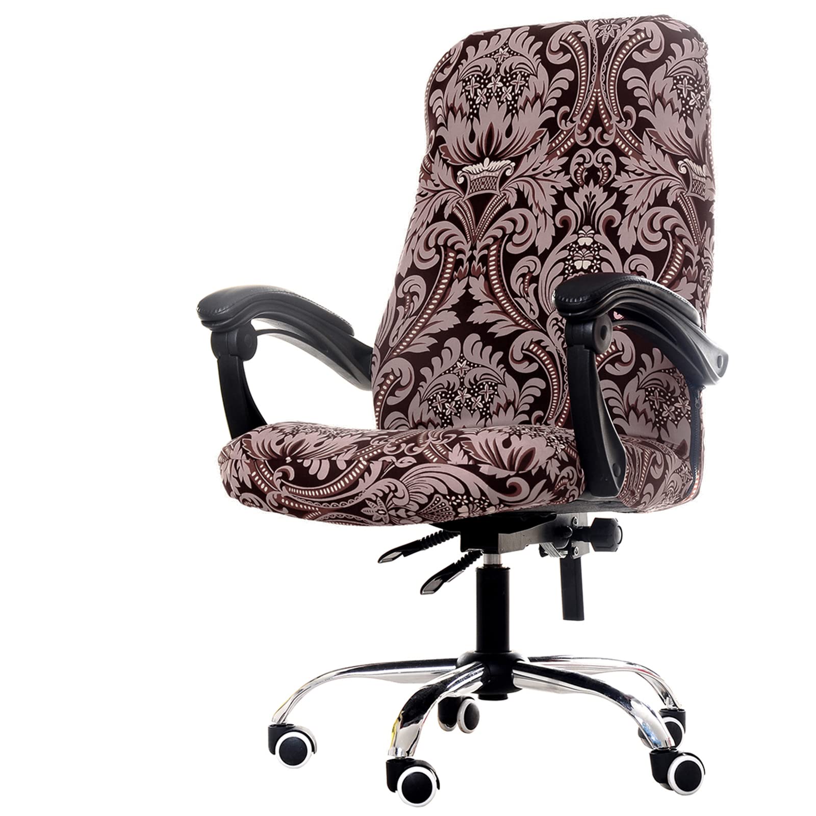 WOMACO Stretchable Office Chair Cover - Universal Computer & Boss Chair Slipcover, Modern Minimalist Design, High Back Support (Size: Medium) - Perfect for Home Office, Gaming & Conference Rooms