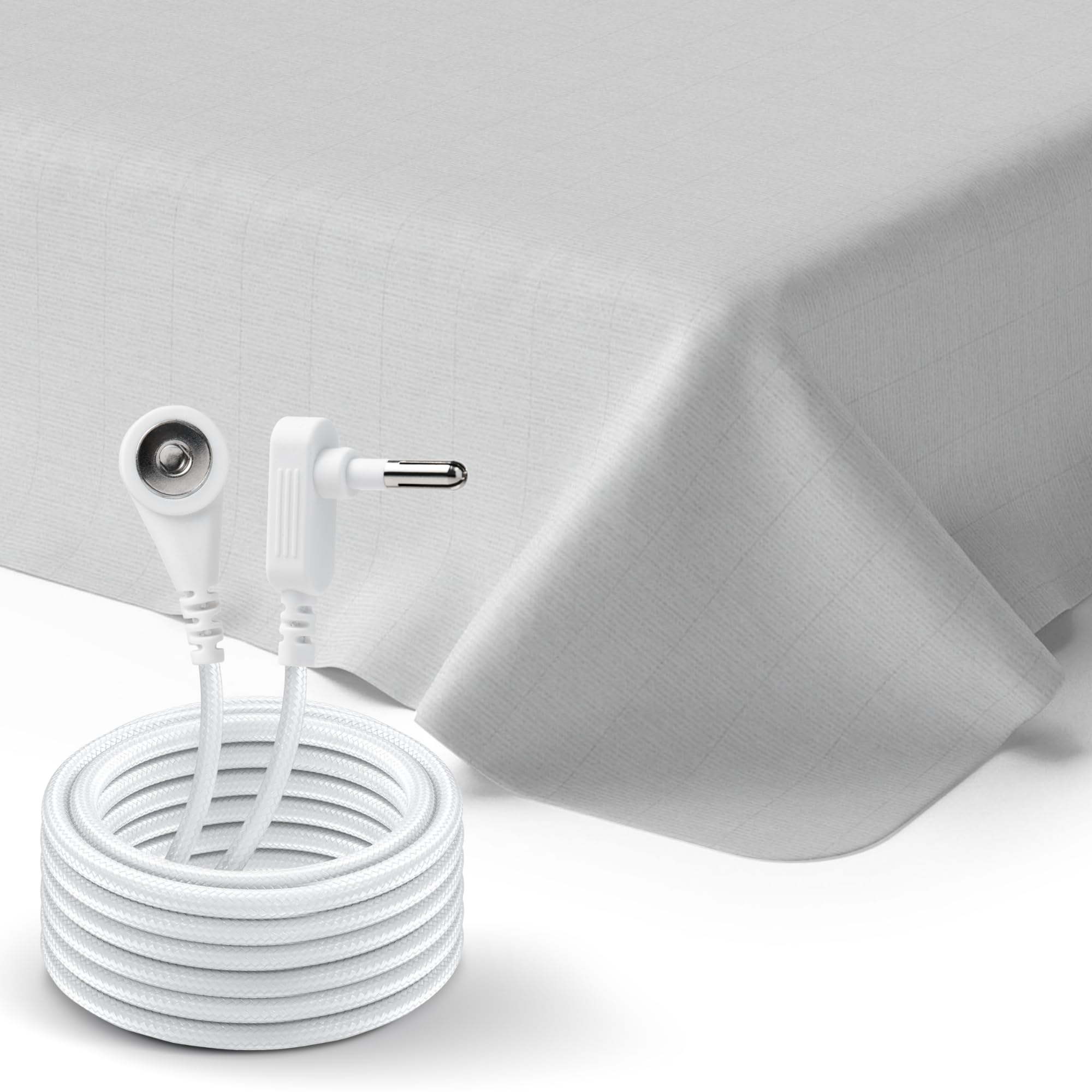 Organic Flat Grounding Sheet with 10% Silver Fiber - EMF Protection & Stress Relief for Better Sleep & Wellness