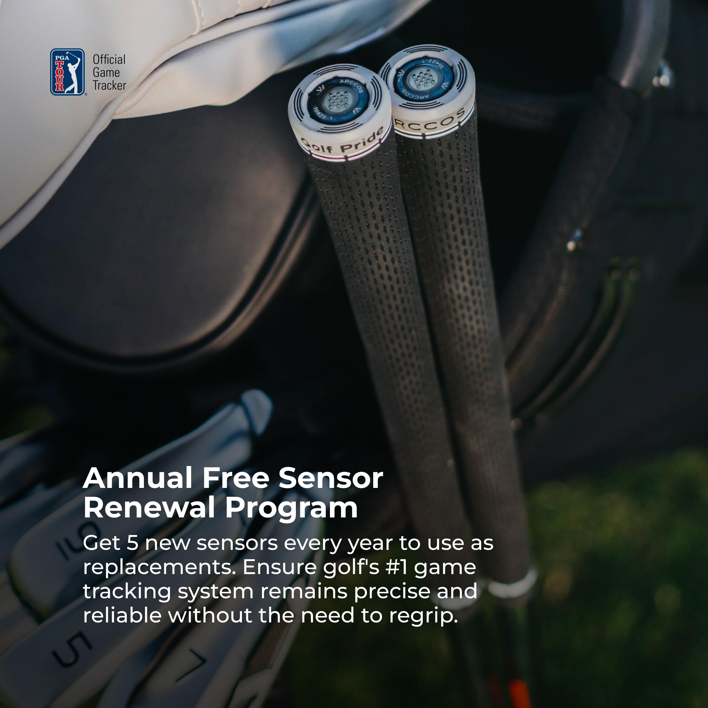 **Arccos Golf Pride MCC & Tour Velvet Smart Grips – #1 Golf Game Tracking System with Automatic Shot Detection, AI GPS Rangefinder, Strokes Gained Analytics & Smart Club Distances – Perfect for Improving Swing Accuracy & Course Performance**