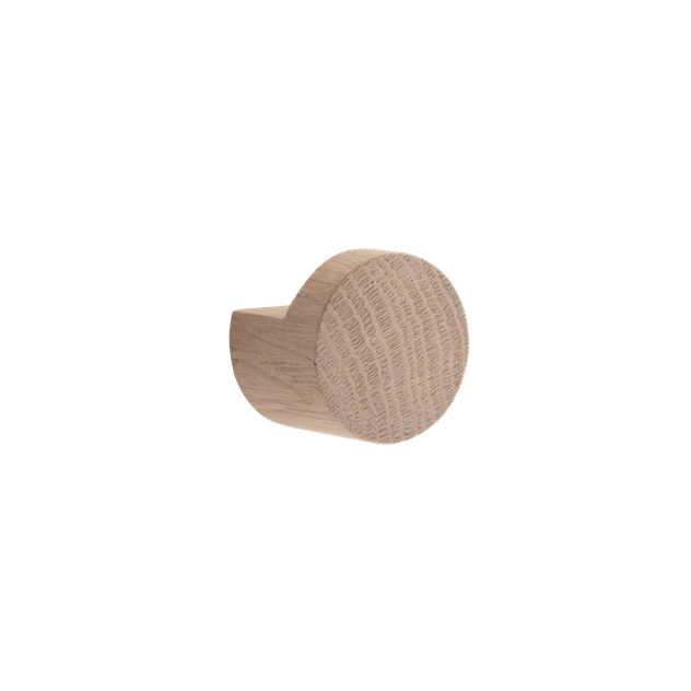 EKTA LIVING Natural Oak Wood Knot Hook - Medium Size 3.5cm Diameter - Rustic Wall Hanger for Coats, Hats, Keys & Home Decor