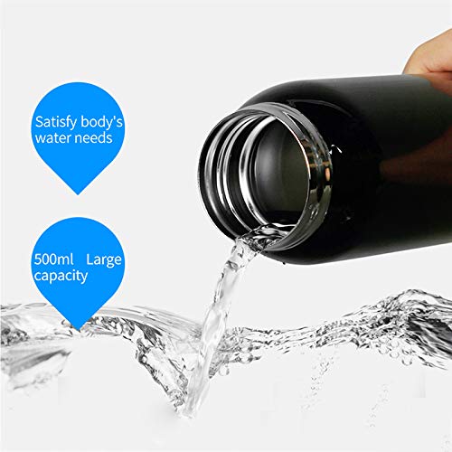 500ml Insulated Stainless Steel Cycling Water Bottle - Vacuum Double Wall Thermal Bike Bottle with Straw Lid & Flex Cap - Leakproof for Biking, Hiking, Gym & Outdoor Sports