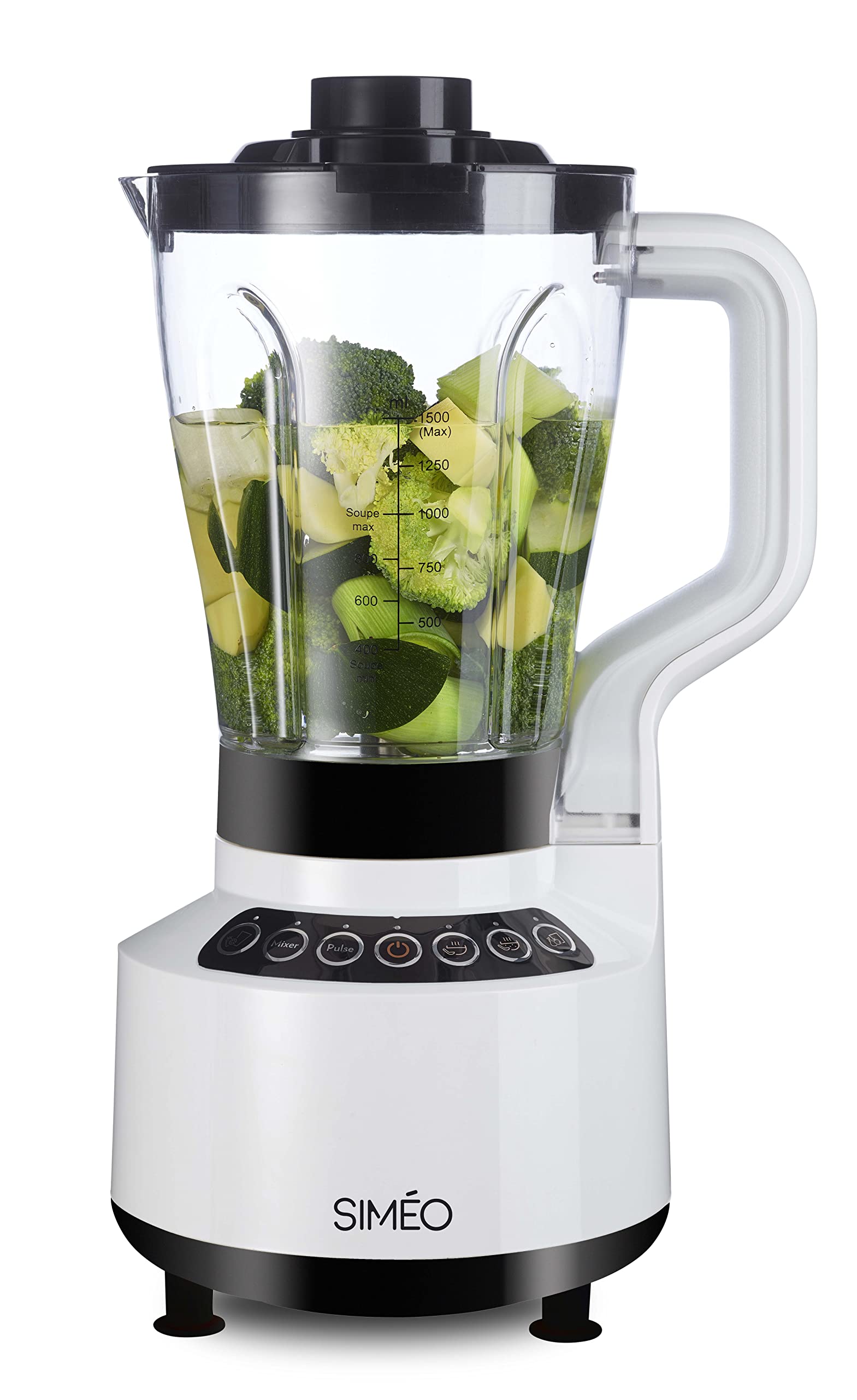 Siméo BCP510 Heated Blender - Professional Multifunctional Blender for Smoothies, Soups & Hot Drinks - Perfect for Home Kitchen & Healthy Lifestyle