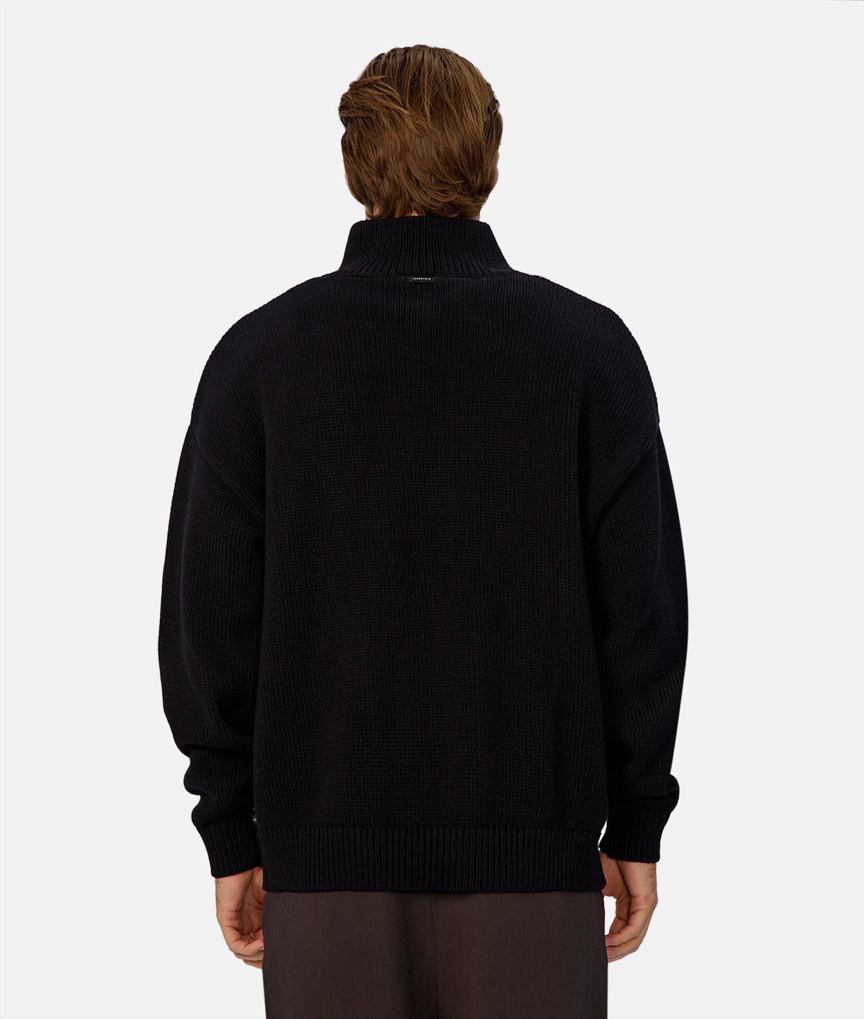Premium Plain Osborne Knit Sweater - Soft & Comfortable Black Pullover for Men & Women | Perfect for Casual Wear, Office & Winter Outfits