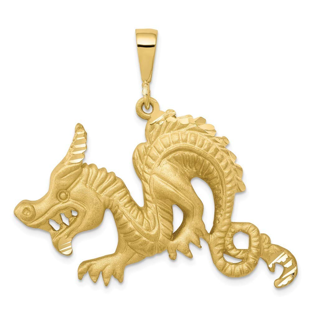 10K Yellow Gold Dragon Charm Pendant - Roy Rose Jewelry for Necklace, Gift & Special Occasions