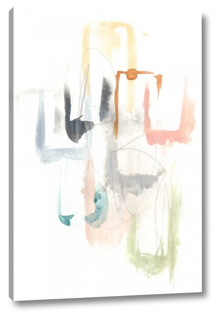 Pastel Windows I by June Erica Vess - 11x16 Canvas Art Print - Gallery Wrapped Ready to Hang - Perfect for Living Room, Bedroom, or Office Decor