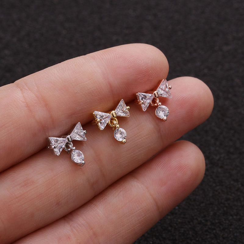 20G Cross Star Helix Earrings Stud - Hypoallergenic Surgical Steel Cartilage Piercing Jewelry for Women | Perfect for Everyday Wear, Parties & Gifts | HSPJ1934