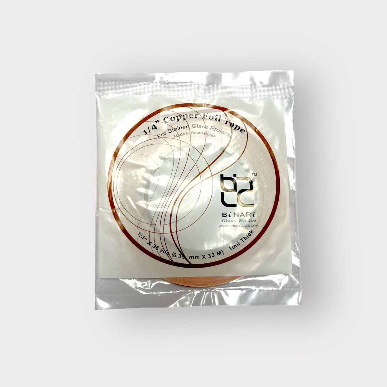 Premium 1/4 Inch Copper Foil for Stained Glass Art - High-Quality Adhesive Backing for Tiffany Lamps, Sun Catchers & DIY Glass Projects