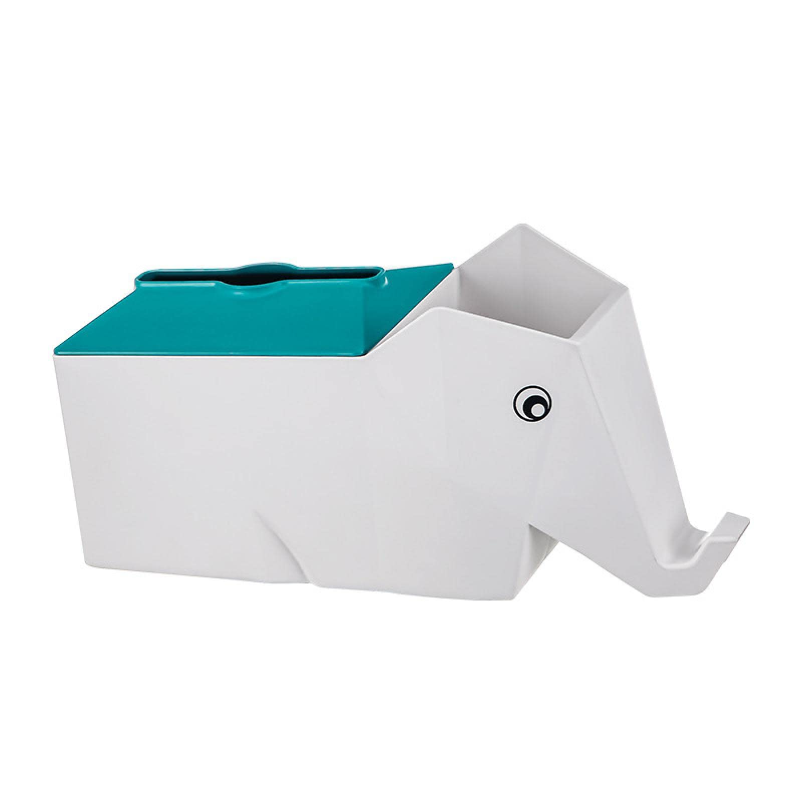 XKUN 3-in-1 Multifunctional Cartoon Tissue Box - Paper Towel Holder, Pen Organizer & Phone Stand for Office Desk, Home & Living Room Decor (Green) | Perfect for Workspace Organization & Creative Home Decoration
