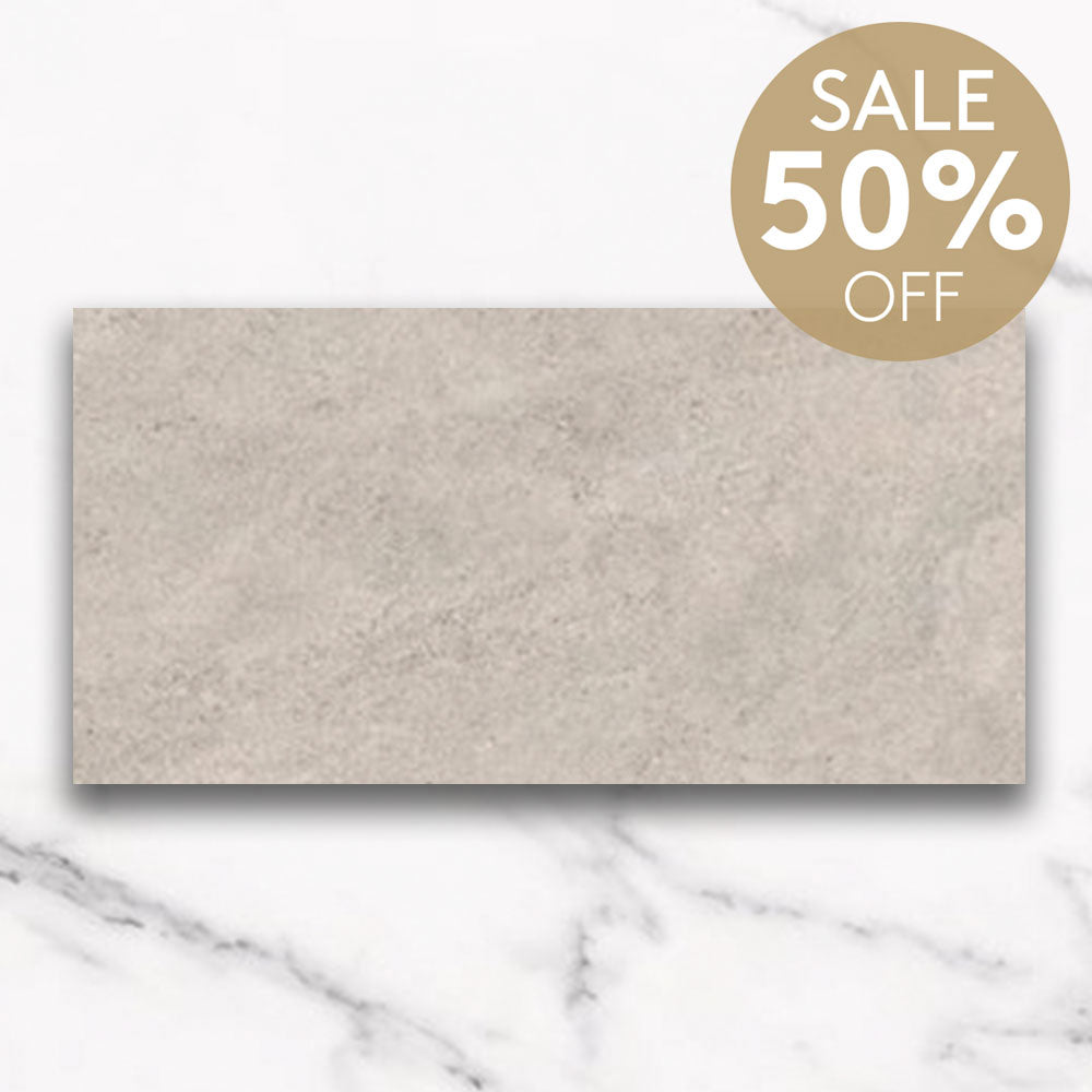 Concerta Light Grey 450x900 Limestone Look Matt Porcelain Tile - Premium Flooring for Living Room, Bathroom & Kitchen