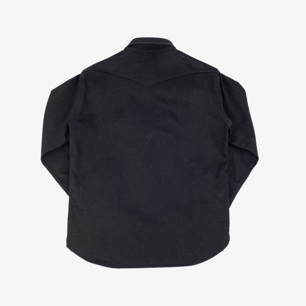 Iron Heart IHSH 362 16oz Non Selvedge Denim CPO Shirt - Superblack (Fades To Grey) | Heavyweight Workwear Shirt for Men | Perfect for Outdoor Work, Motorcycle Riding & Casual Wear