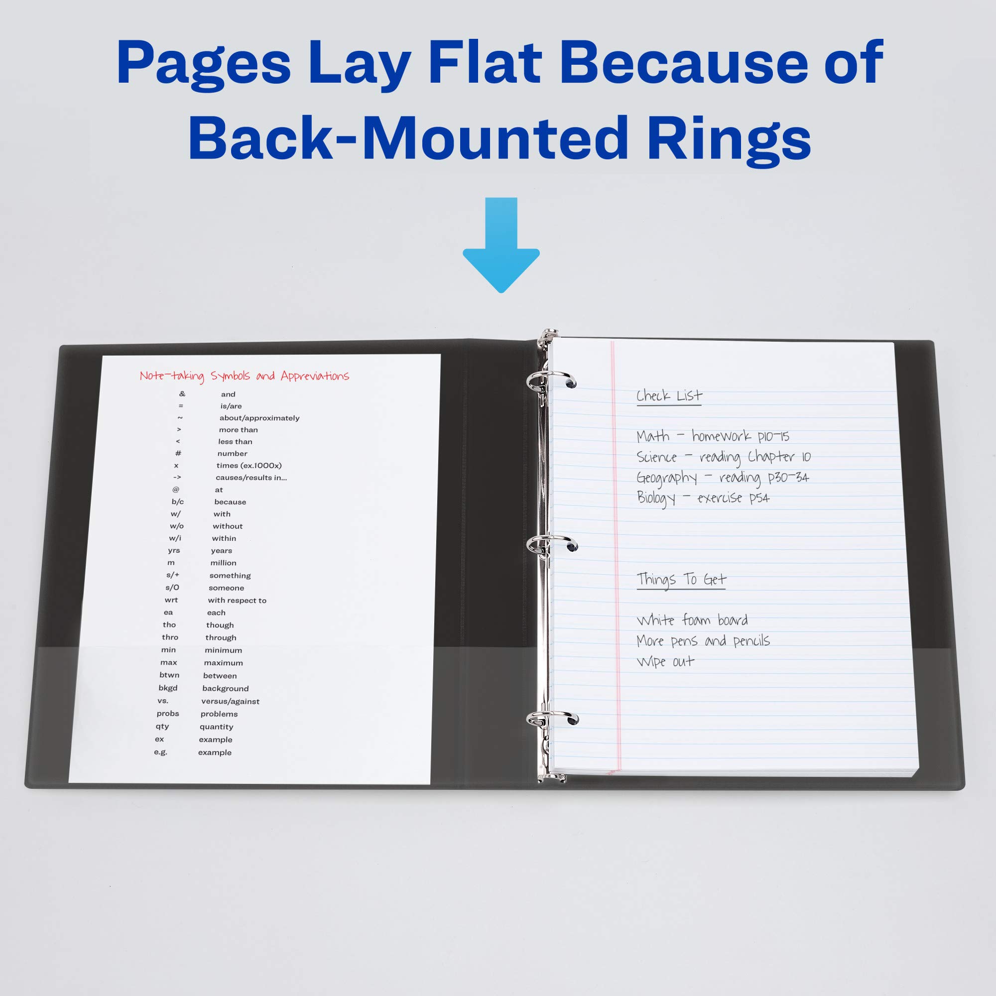 Avery Heavy-Duty 3-Ring Binder with One Touch EZD Rings - 5 Inch, 2.3/4.8 Inch Spine, Navy Blue (79806) - Perfect for School, Office, and Document Organization