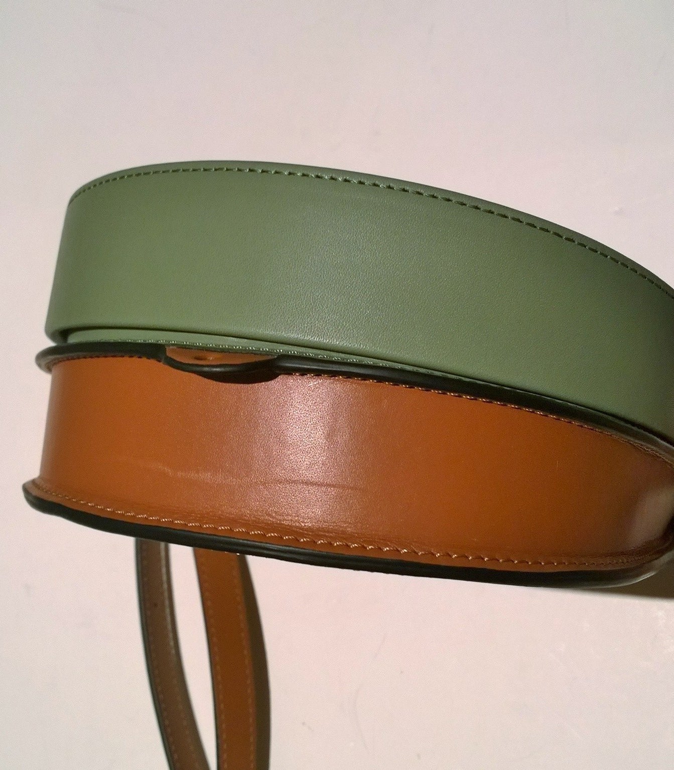 Loewe Duo Heel Bag - Rosemary Green & Tan Brown Leather Crossbody Purse for Women | Fashion Shoulder Bag for Daily Use, Travel & Special Occasions