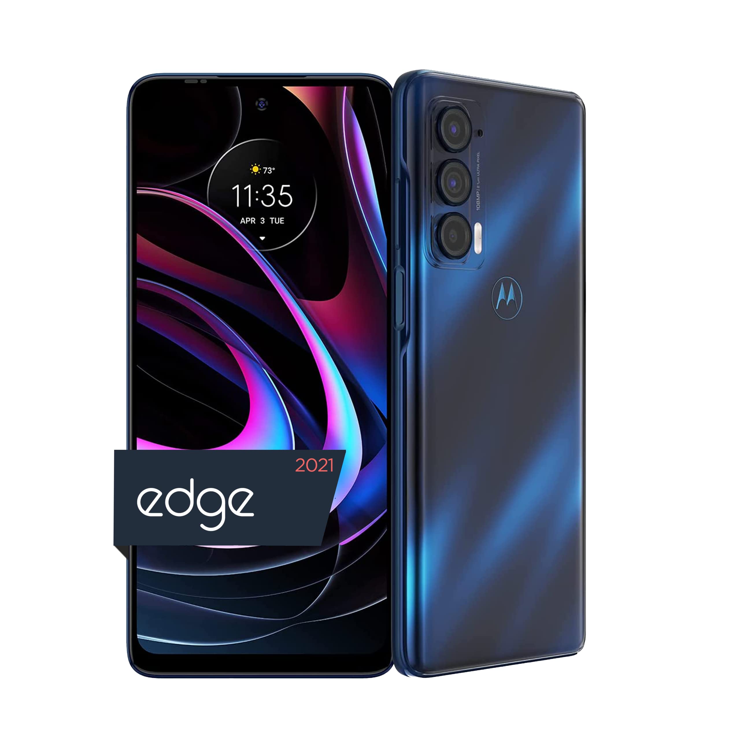 Motorola Edge (2021) 256GB Unlocked Smartphone - Nebula Blue | 5G Android Phone with 108MP Camera & 144Hz Display | Perfect for Streaming, Gaming & Photography