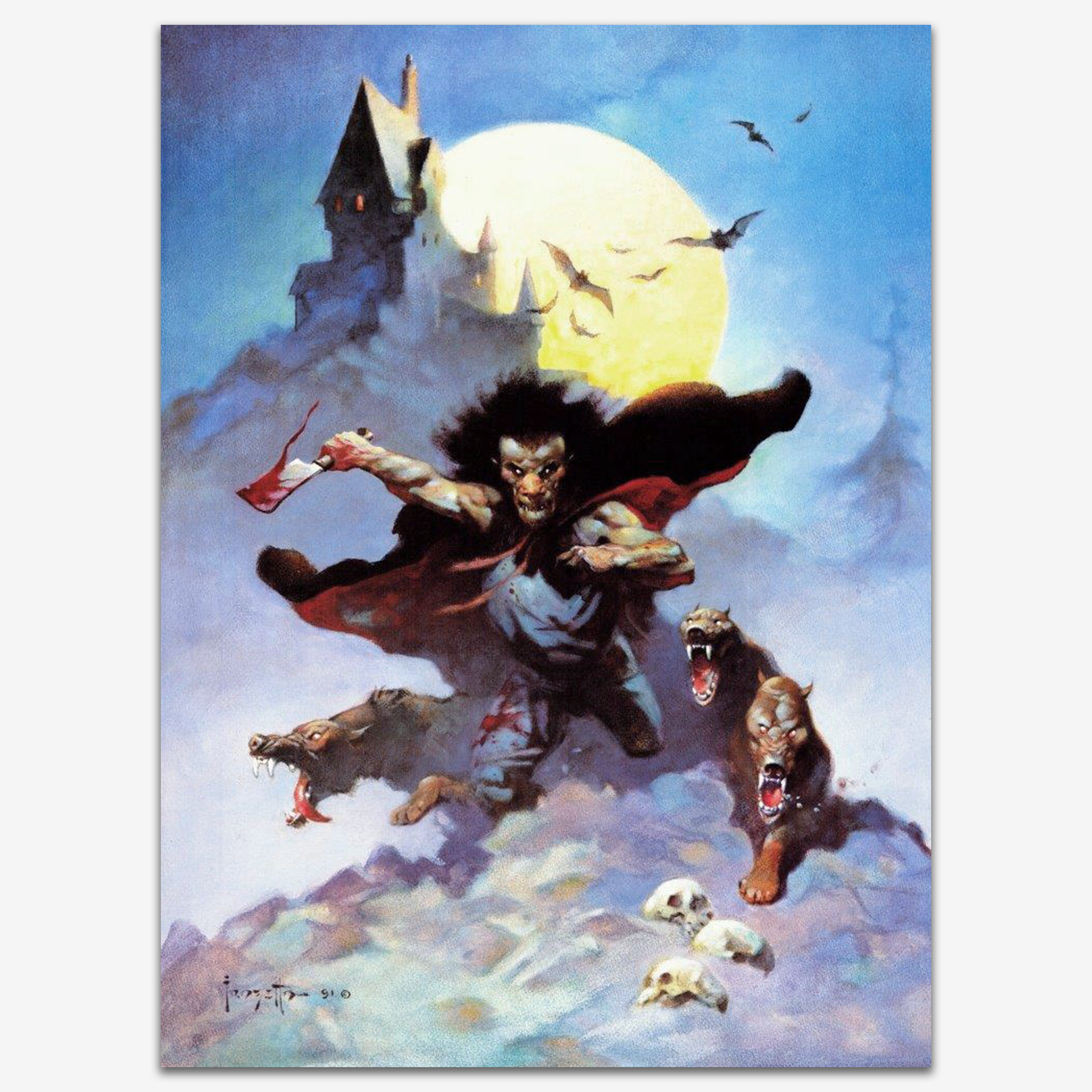 Vintage Wolf Print 135 - Wolves Night Wall Art - Perfect for Home Decor, Living Room, Bedroom & Office