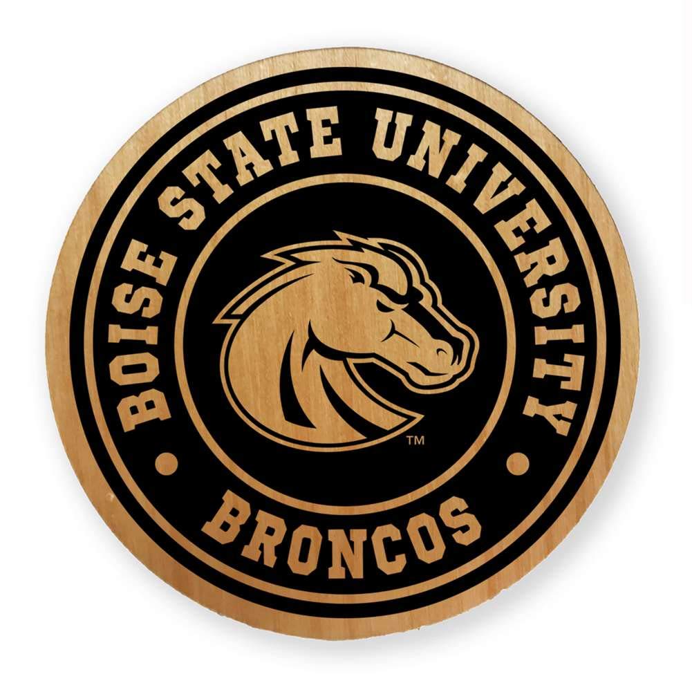 NCAA Alderwood Round Coasters - Set of 4 Wooden Drink Coasters for Beer, Wine & Coffee - Perfect for Home Bar, Kitchen & Game Day Parties