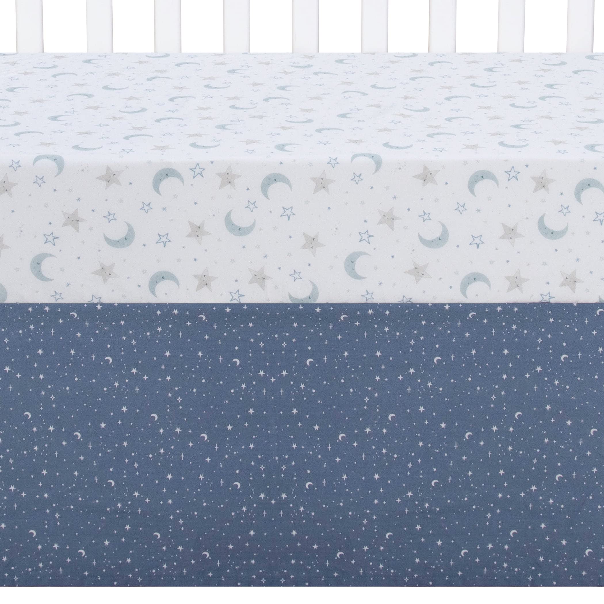 Trend Lab Celestial Space 3-Piece Crib Bedding Set - Nursery Quilt, Fitted Crib Sheet & Crib Skirt for Baby Boys & Girls | Soft & Safe Nursery Decor for Newborns & Infants | Perfect for Space-Themed Nurseries & Baby Showers