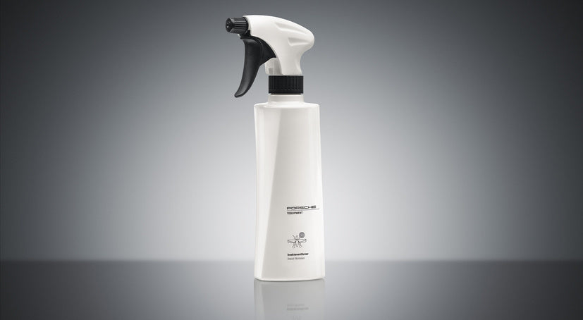 Porsche White Edition Car Bug & Insect Remover Spray - Fast-Acting Formula for Windshields, Headlights & Exterior Surfaces - Perfect for Road Trips & Summer Driving
