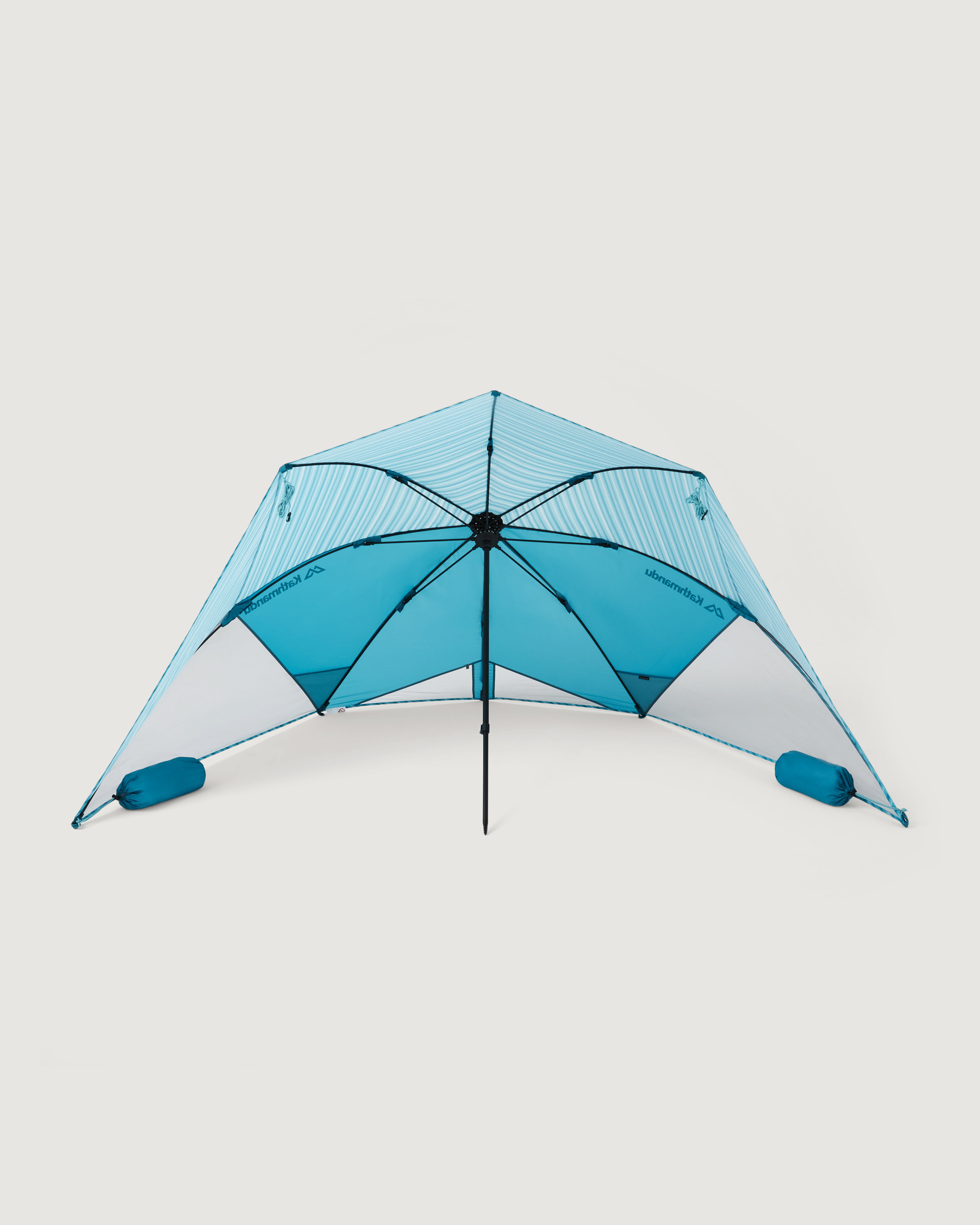 Retreat Umbrella Beach Shelter Cove Stripe - Portable Sun Shade for Outdoor Activities, Picnics, and Beach Trips