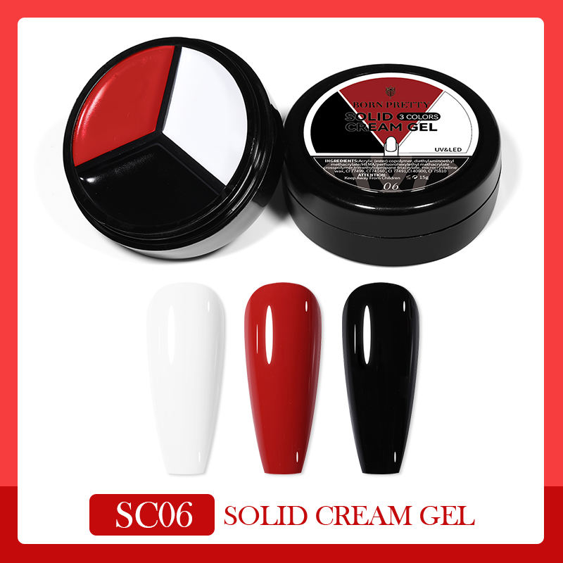 Born Pretty 3-in-1 Solid Cream Gel Polish Set - Long Lasting Nail Polish for Manicure & Pedicure | Perfect for Home Nail Art, Salon Use & Gift Giving