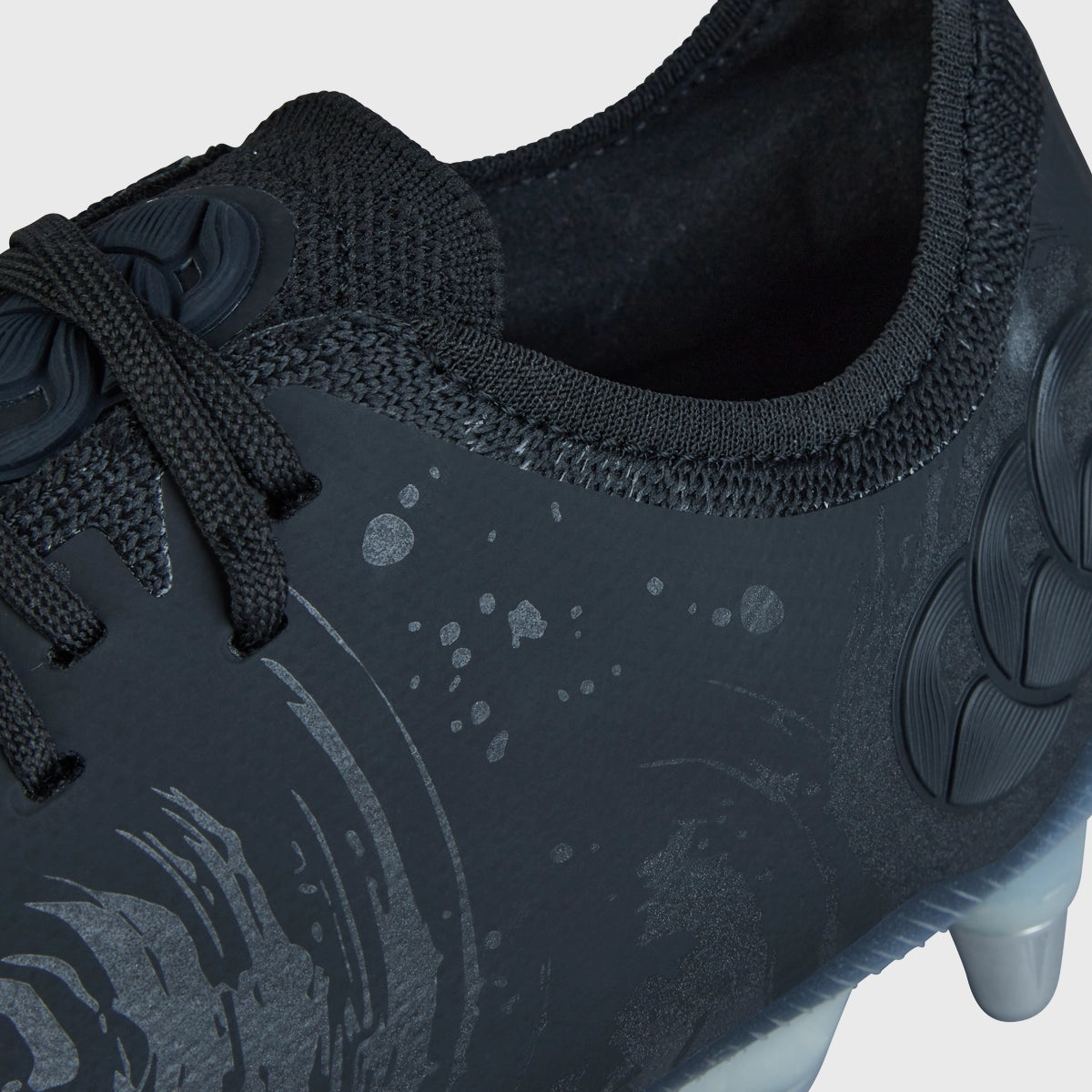 Canterbury Phoenix Genesis Elite SG Rugby Boots for Men - Black/Silver - High-Performance Cleats for Rugby Matches & Training on Soft Ground