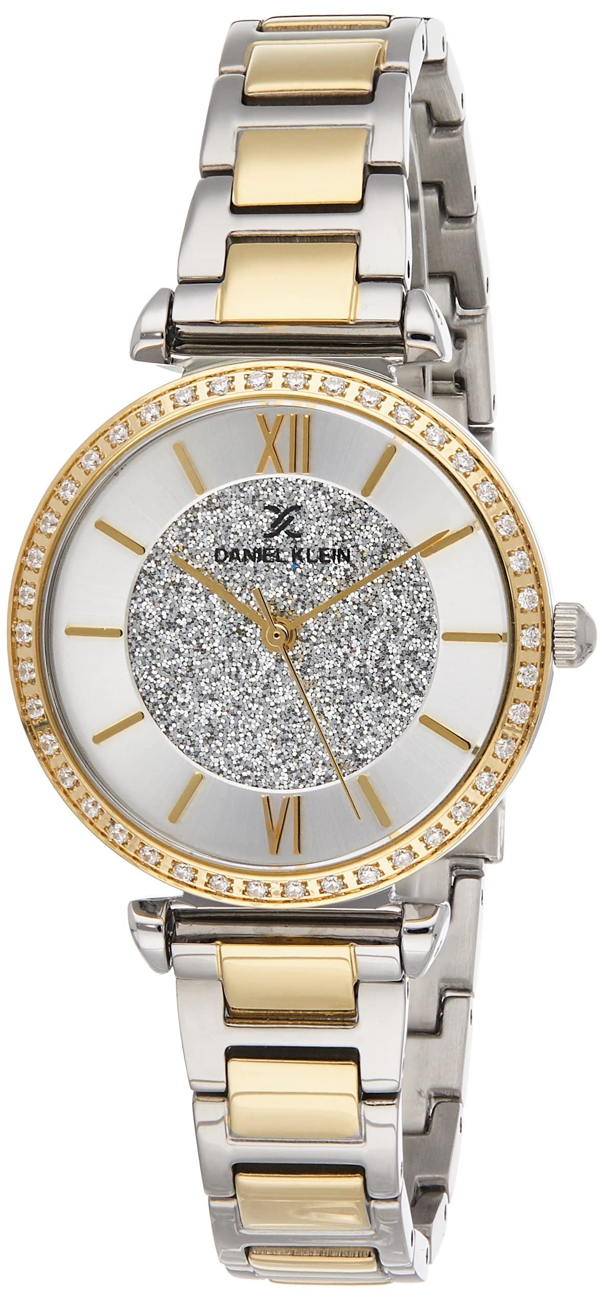 Daniel Klein DK12042-4 Women's Stainless Steel Analog Watch - 33mm Japanese Quartz Movement - Gold & Silver Crystal Dial - Elegant Fashion Accessory for Women | Perfect for Office, Party & Everyday Wear