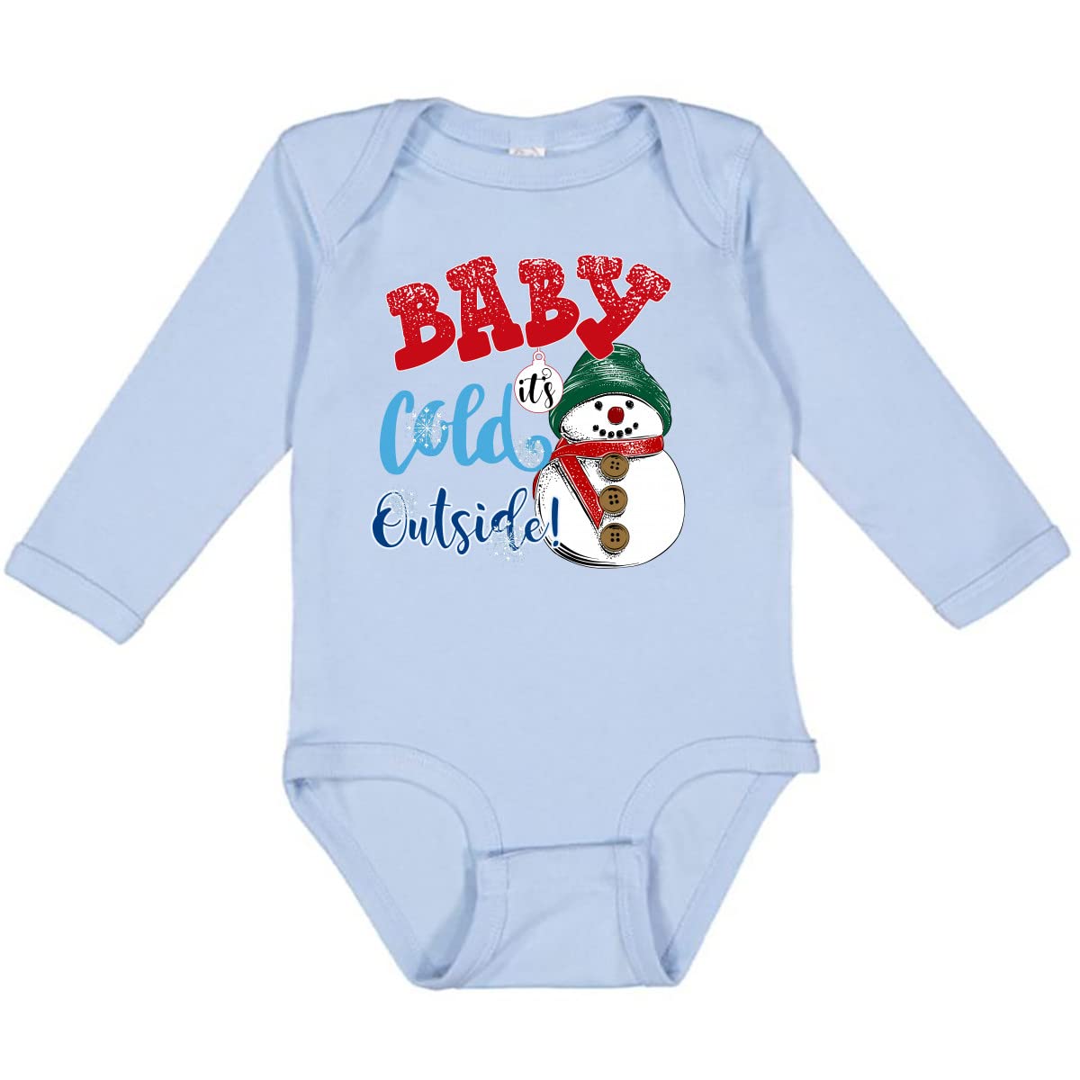 Inktastic Baby It's Cold Outside Long Sleeve Creeper - Soft Cotton Infant Bodysuit for Boys & Girls - Perfect for Winter Outfits, Holiday Photos & Cozy Indoor Playtime