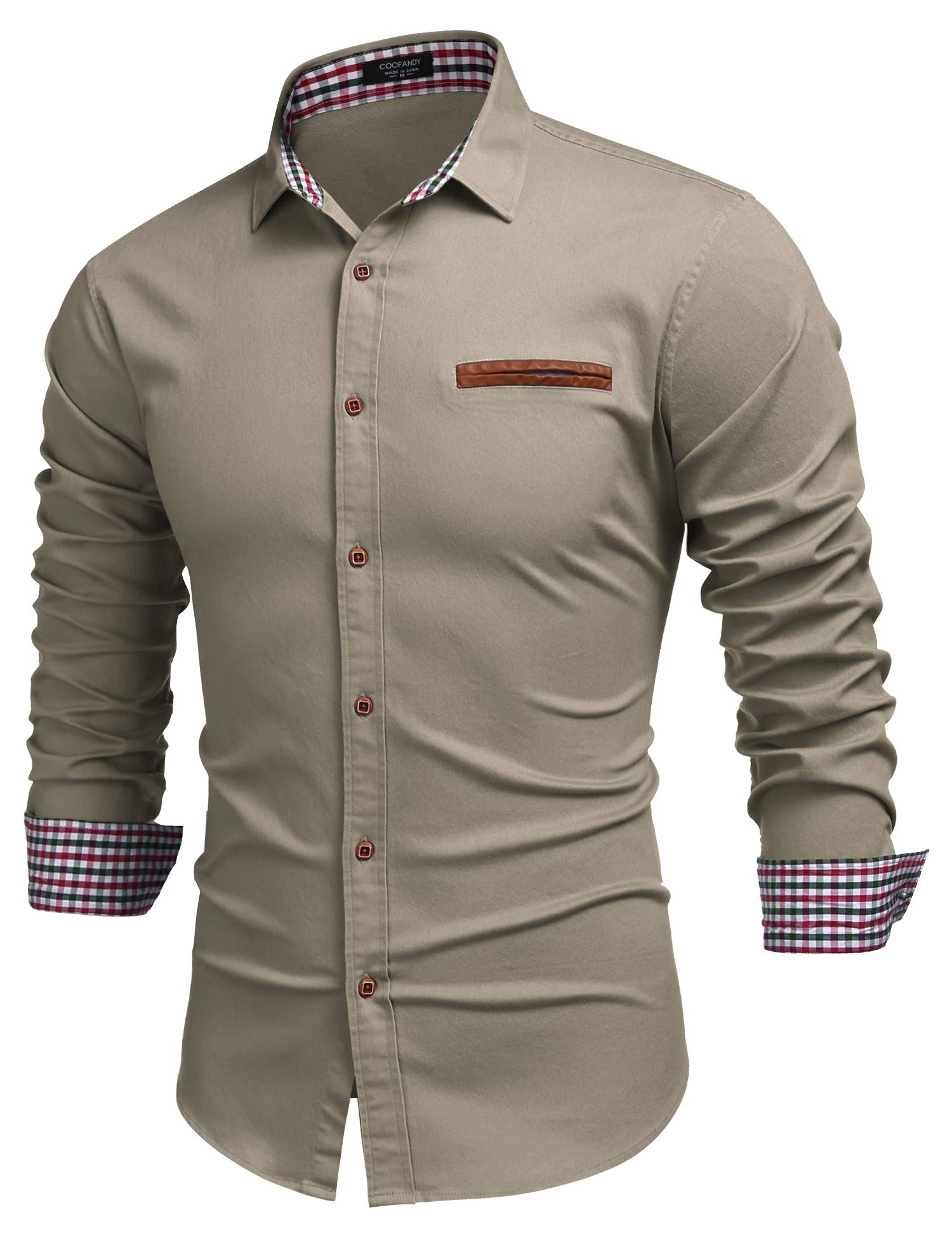 COOFANDY Men's Casual Denim Dress Shirt - Long Sleeve Button Down Work Shirt for Business, Office & Smart Casual Wear | Comfortable Stretch Fabric for All-Day Wear