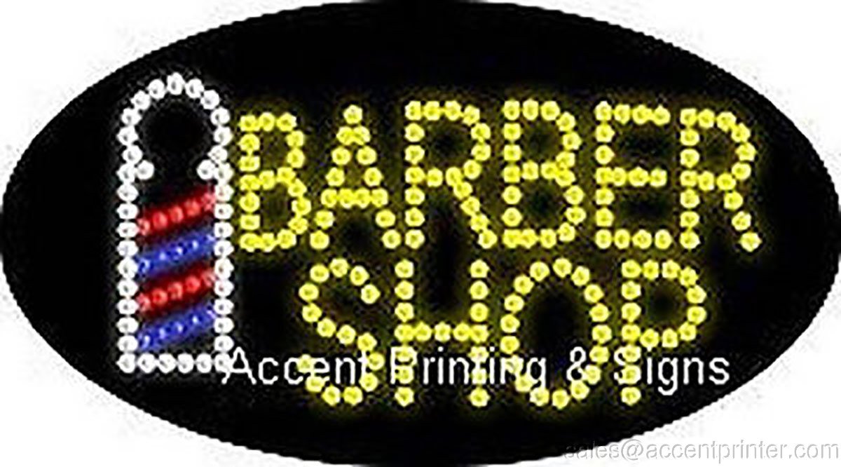 Barber Shop Flashing & Animated LED Sign - High Impact, Energy Efficient Barbershop Decor for Hair Salons & Men's Grooming Businesses - Perfect for Storefronts, Windows & Indoor Advertising