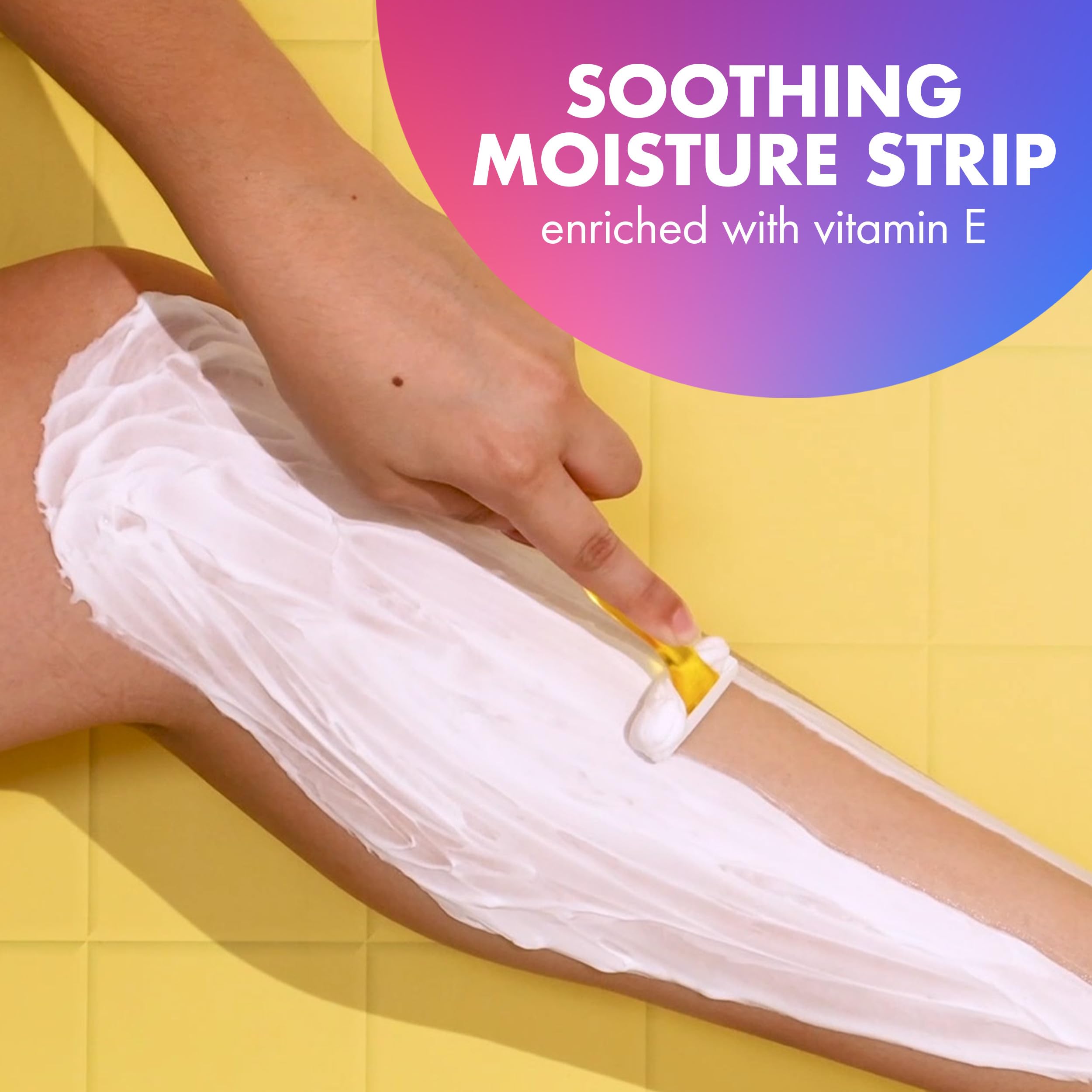 BIC Soleil Smooth Colors 3-Blade Disposable Razors for Women - 14 Pack | Smooth Shaving for Legs, Underarms & Bikini Line | Hypoallergenic & Moisture Strips