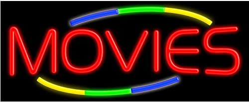 Vintage Movie Theater Neon Sign - Handmade in USA - Perfect for Home Theater, Bar Decor & Movie Lover Gifts