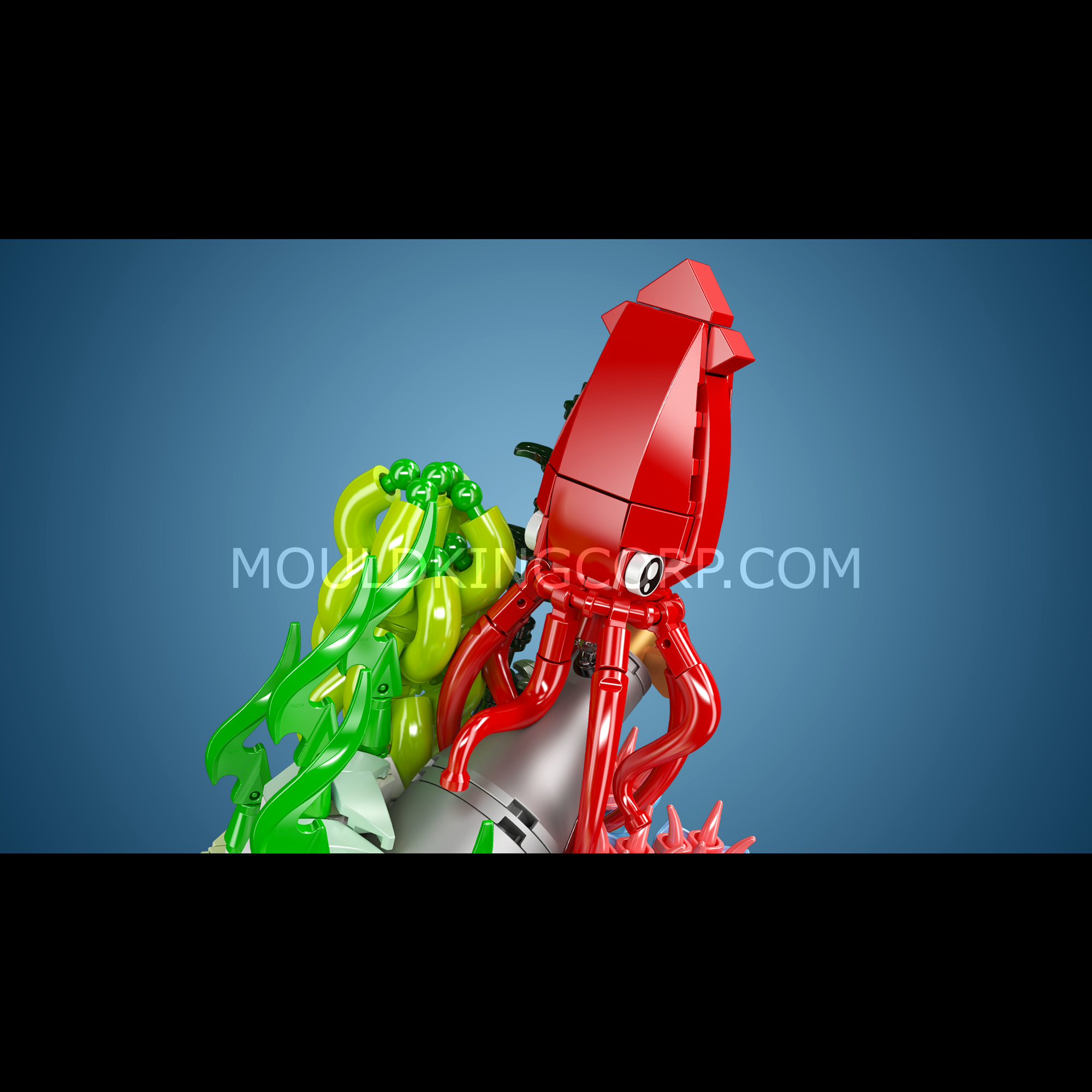 Mould King 10174 Creative Ocean Deep Sea Squid Building Blocks Set - 416 PCS STEM Educational Toy for Kids & Adults | Perfect for Birthday Gifts, Home Decor & Ocean-Themed Collections