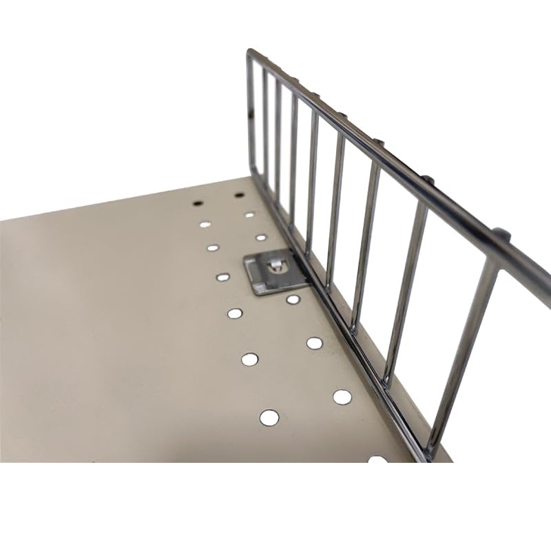 WISDOMFUR Retail Gondola Shelf Front Wire Fence Guard Rail - 10-Pack Chrome Display Enhancer (48