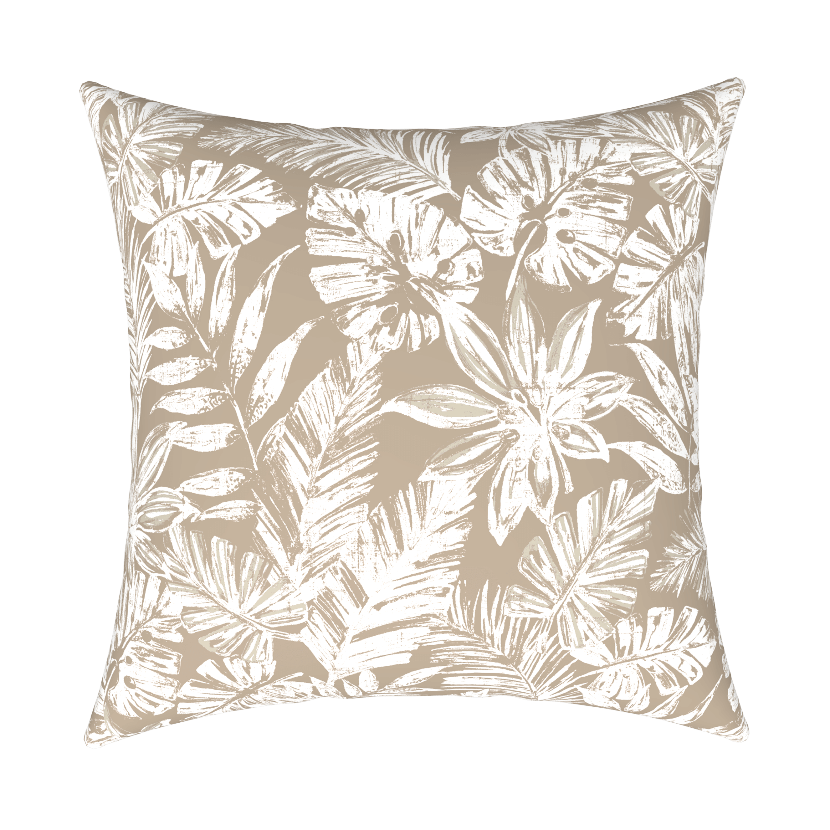 Tahiti Natural Escape 50x50cm Outdoor Cushion - Waterproof & UV Resistant Patio Seat Cushion for Garden, Poolside, and Deck Furniture (Tropical Design)