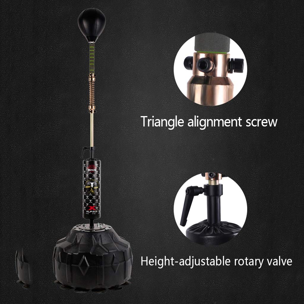 Adjustable Height Boxing Speed Ball - Professional Rebound Reaction Training Equipment for Home Gym, Explosive Punching & Fitness Workouts | Perfect for Boxing, MMA, Kickboxing & Cardio Training (Black)