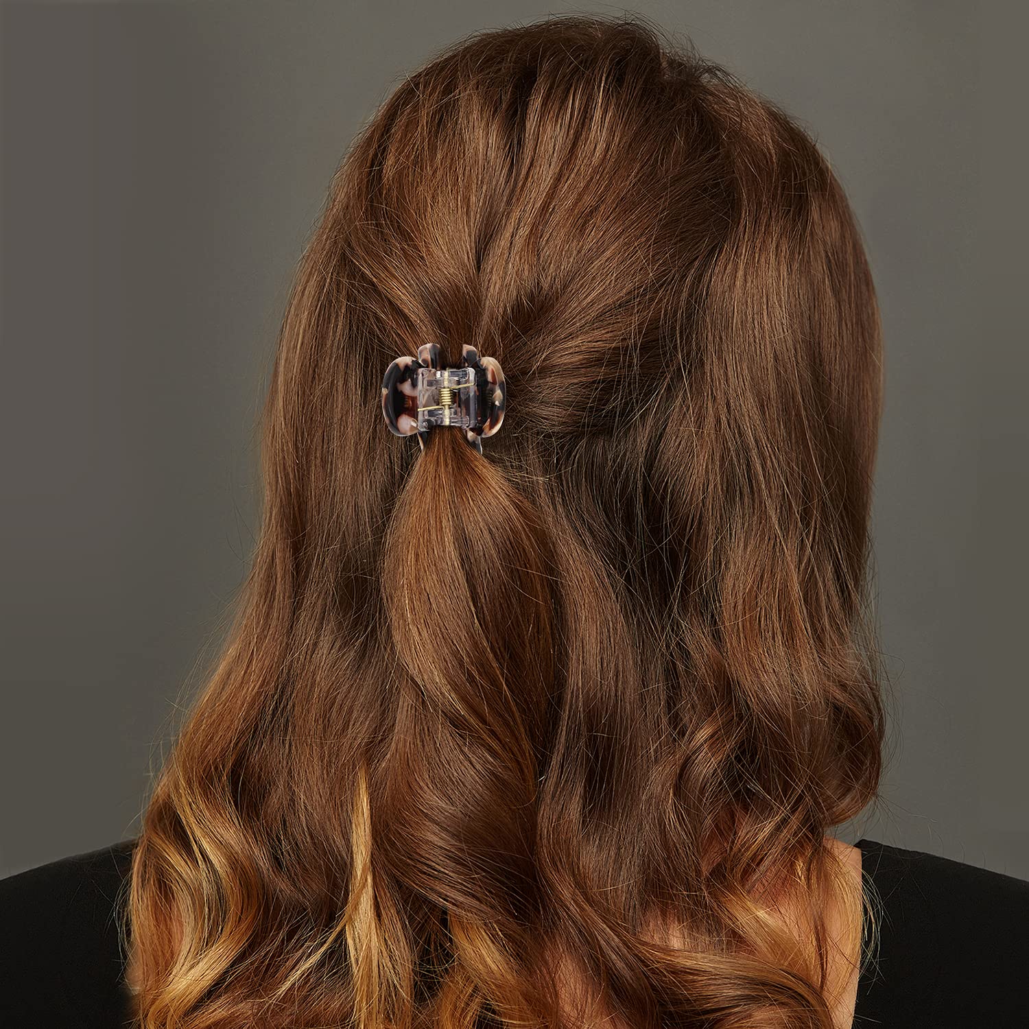 Cobahom 6Pcs Small Hair Clips for Women - Mini Hair Claws, Tortoise Shell & Leopard Acrylic Jaw Clips - Perfect for Thin & Thick Hair - Great for School, Work, Parties & Everyday Styling