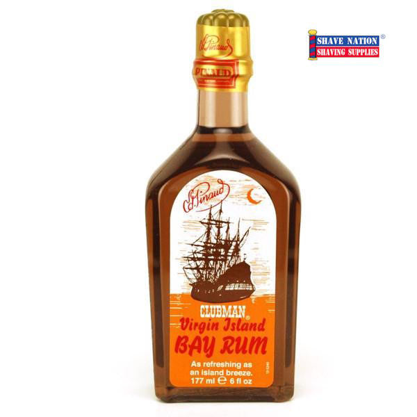 Clubman Virgin Island Bay Rum Aftershave Lotion - Classic Men's Grooming Essential for Smooth, Refreshed Skin After Shaving - Perfect for Daily Use, Travel & Gifts