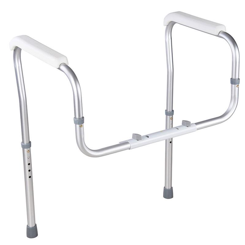 TheLAShop Adjustable Toilet Safety Frame Rail Grab Bar - 375lbs Weight Capacity for Elderly & Disabled - Bathroom Assist Device for Seniors, Handicapped & Post-Surgery Recovery