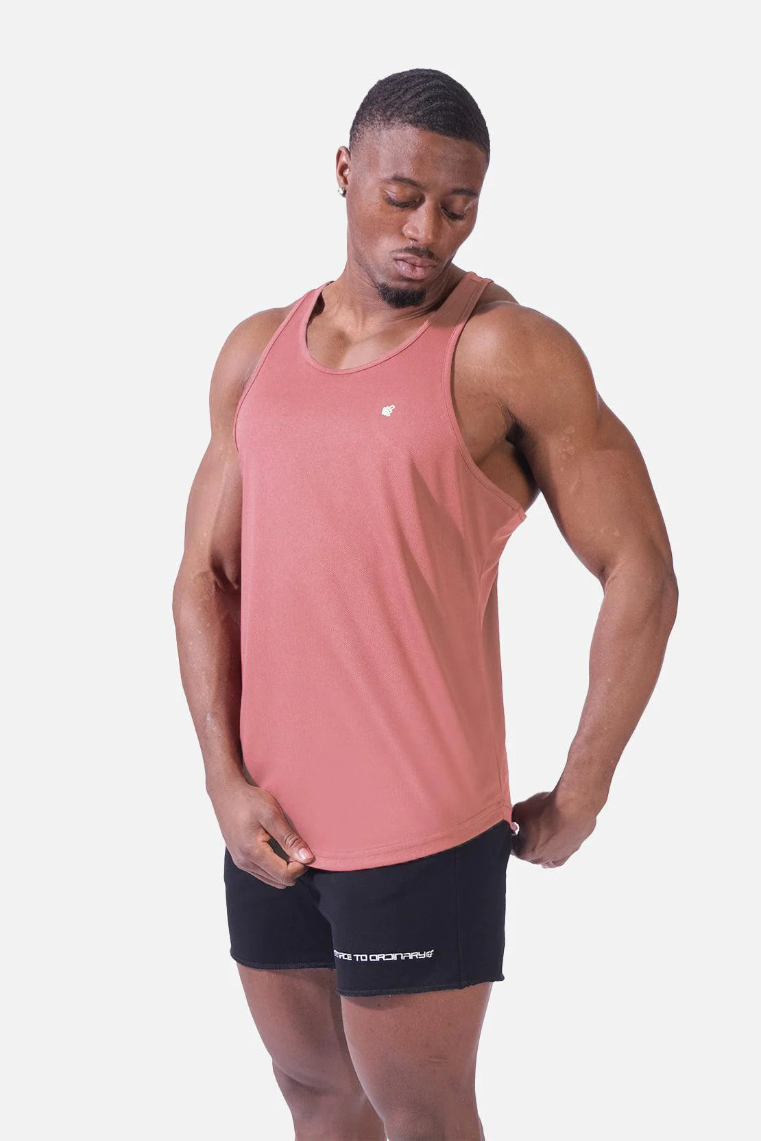 Jed North Microfiber Dri-Fit Tank Top for Women - Moisture Wicking Athletic Shirt in Salmon Pink - Perfect for Yoga, Running & Gym Workouts