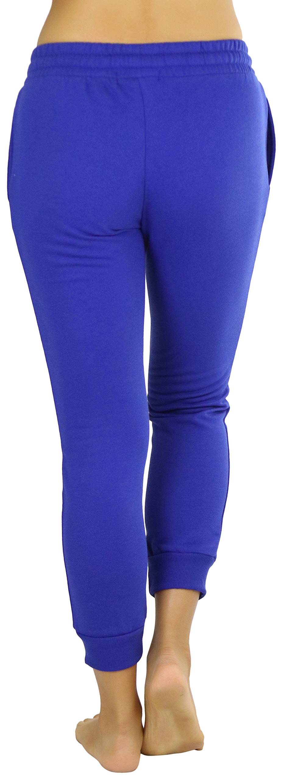 ToBeInStyle Women's French Terry Capri Jogger Pants with Drawstring Waistband - Comfortable Lounge Pants for Yoga, Running & Casual Wear