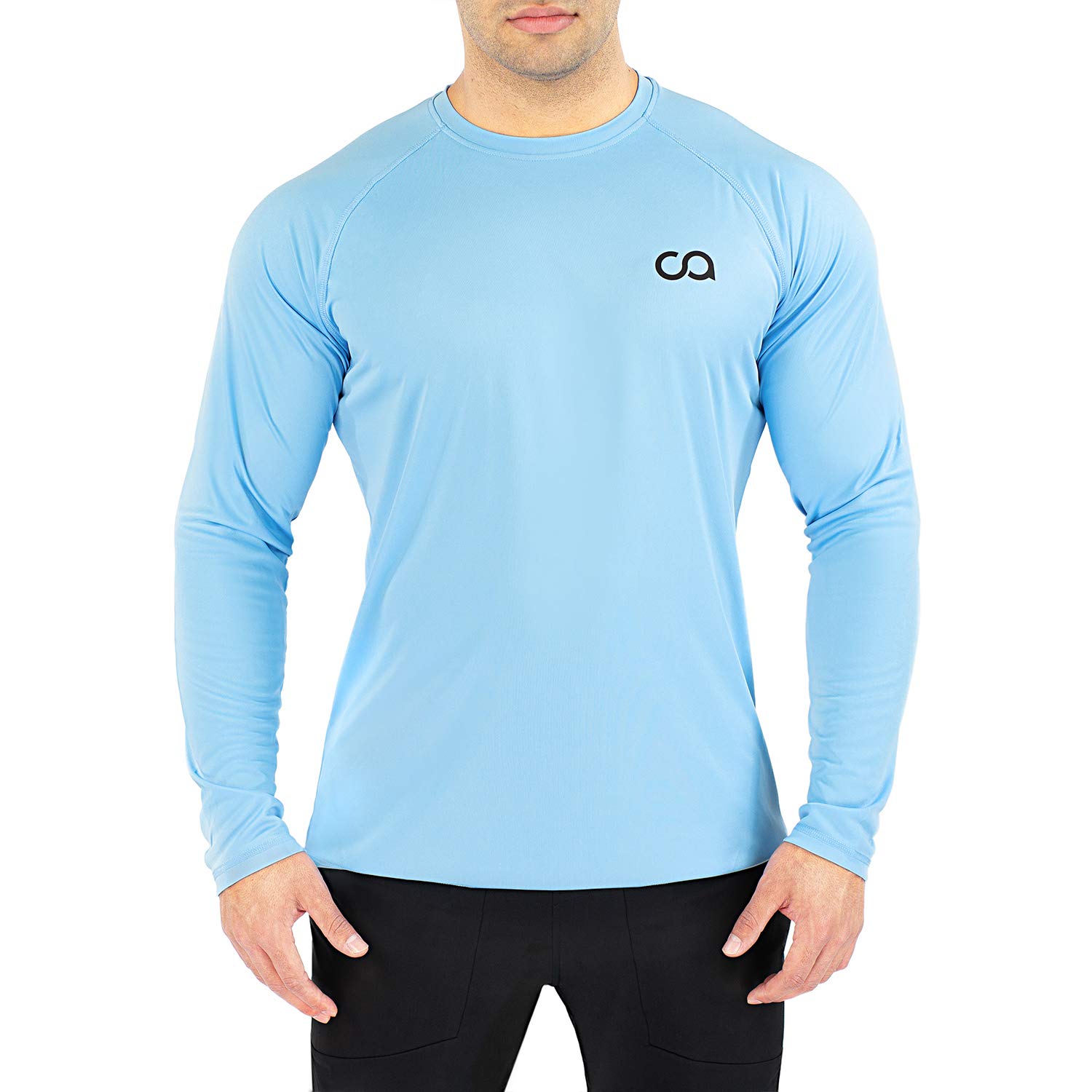 UPF 50+ Men's Long Sleeve Sun Protection Shirt - Breathable UV Blocking Outdoor Activewear for Hiking, Fishing & Beach - Contour Fit Casual Tee