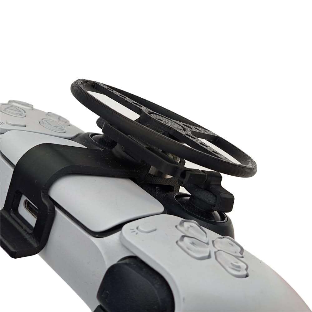 PS5 Racing Wheel Controller for PS5 & PS5 Slim - Mini Game Steering Wheel Replacement Accessories (Round Model) | Perfect for Gran Turismo 7, F1 2023 & Racing Simulators